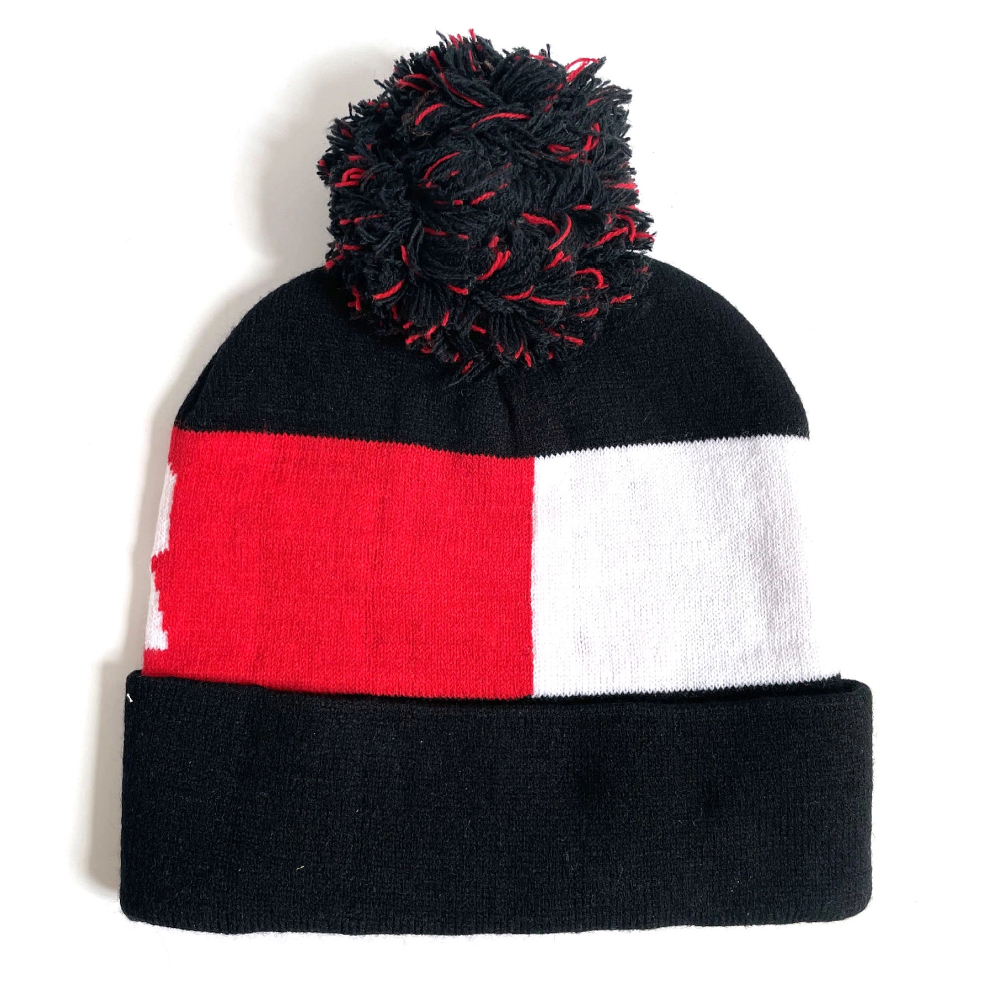 Knit Pom Beanie with Cuff 2