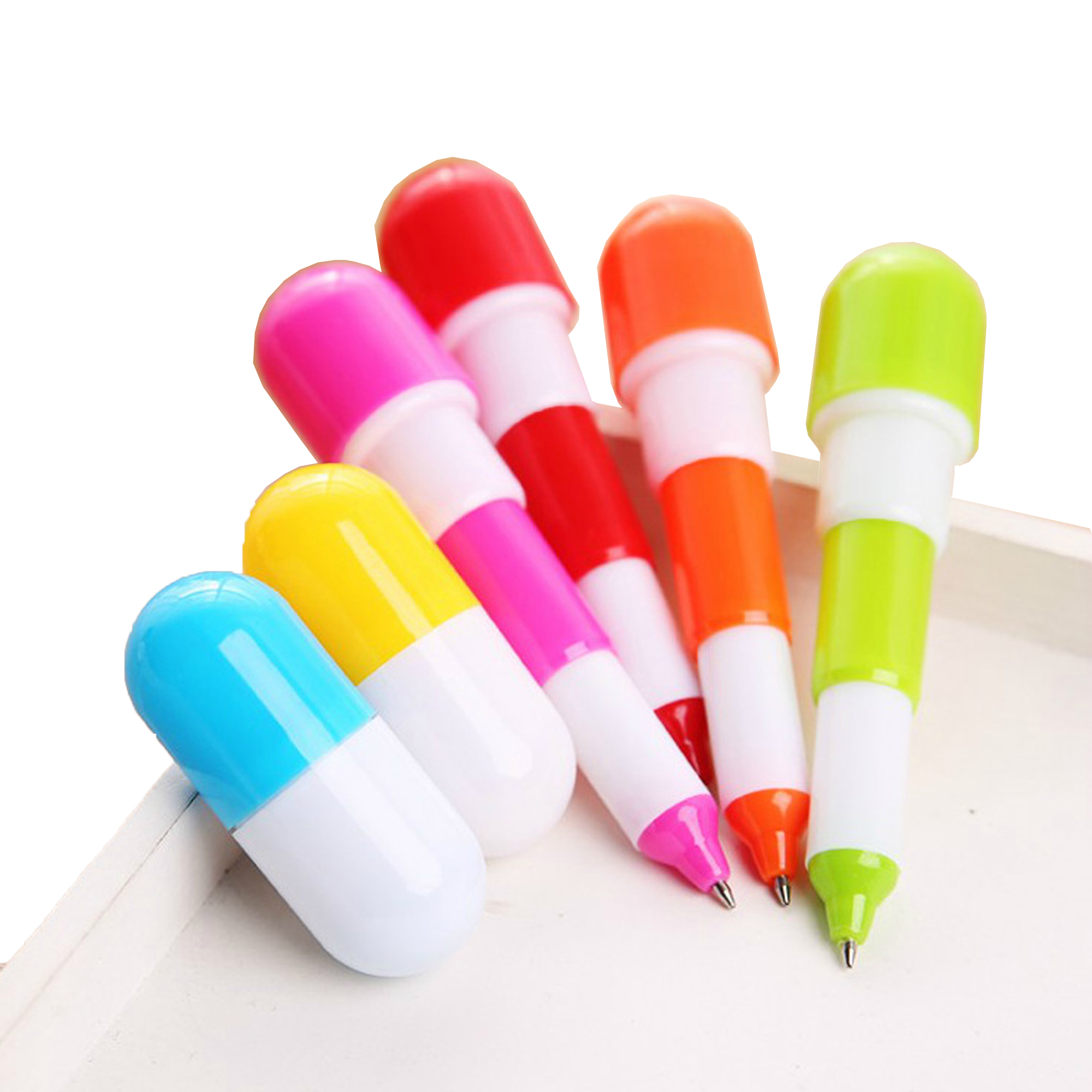 Colorful Pill Shaped Ballpoint Pen 2