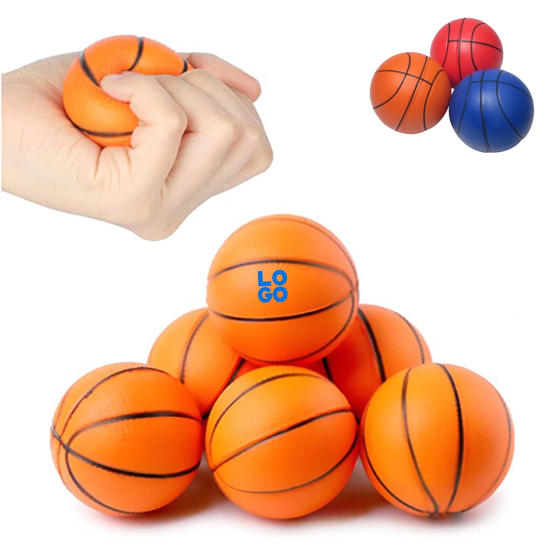 2.5" Inch Basketball Stress Ball 2