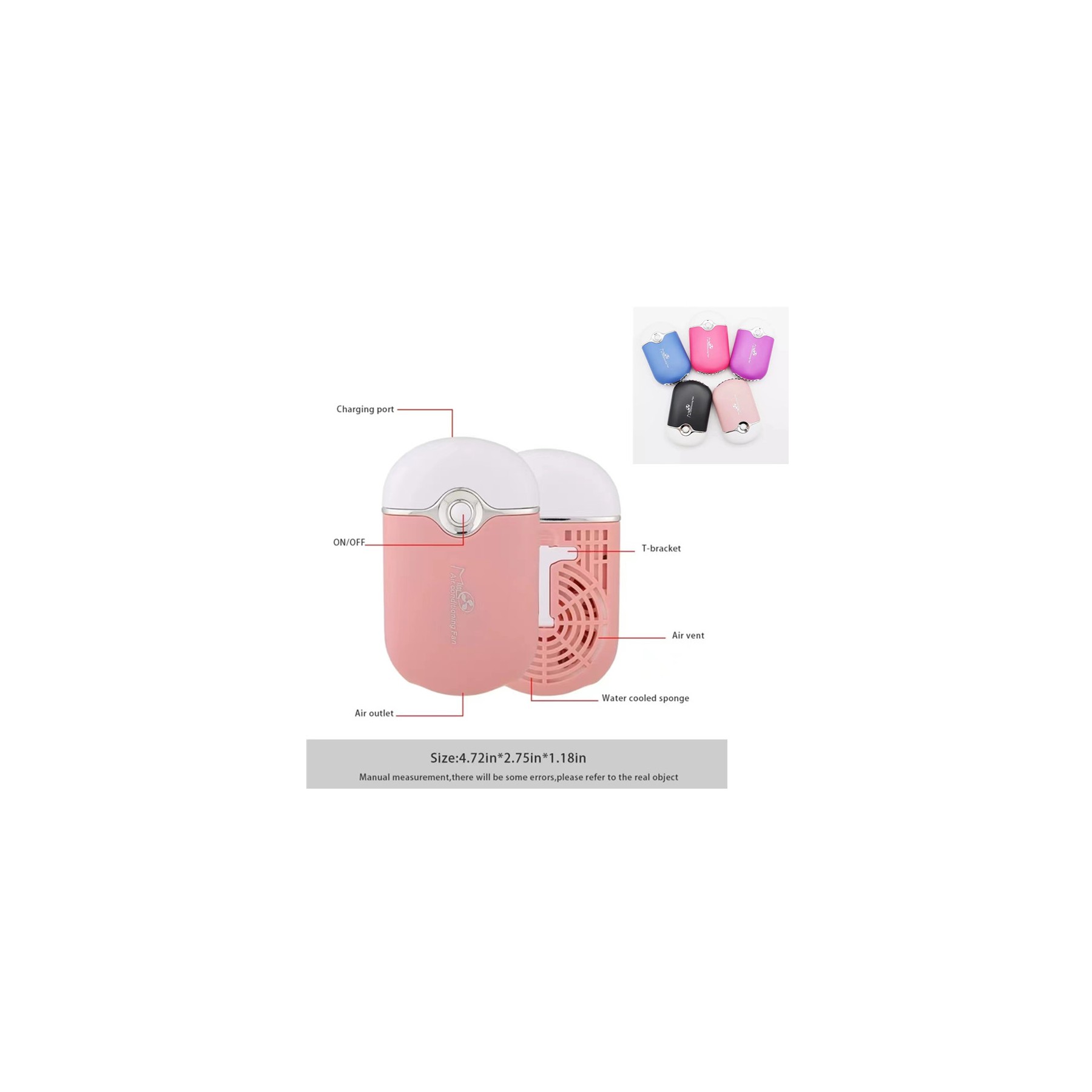 USB Bladeless Handheld Air Conditioning Fan 2