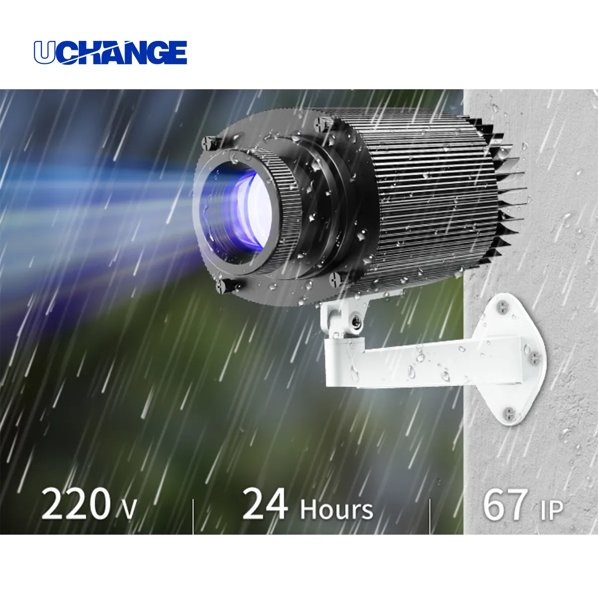 Outdoor Logo Projection Light, 25W Waterproof Rotating 2