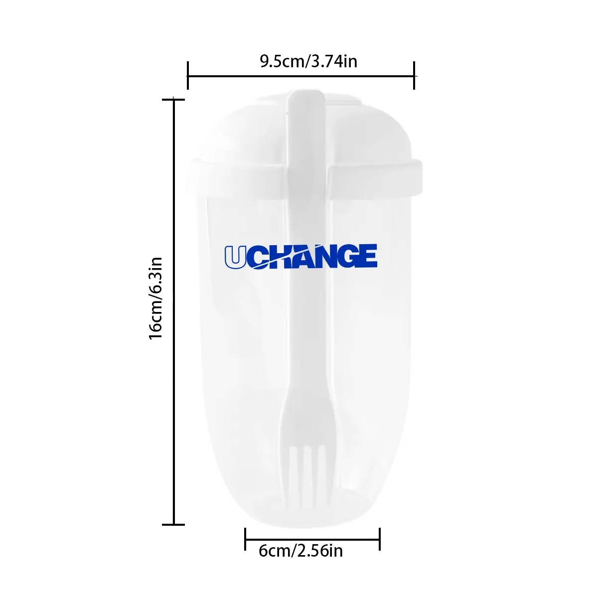 Salad To Go Cup With Fork Food Grade Plastic 2