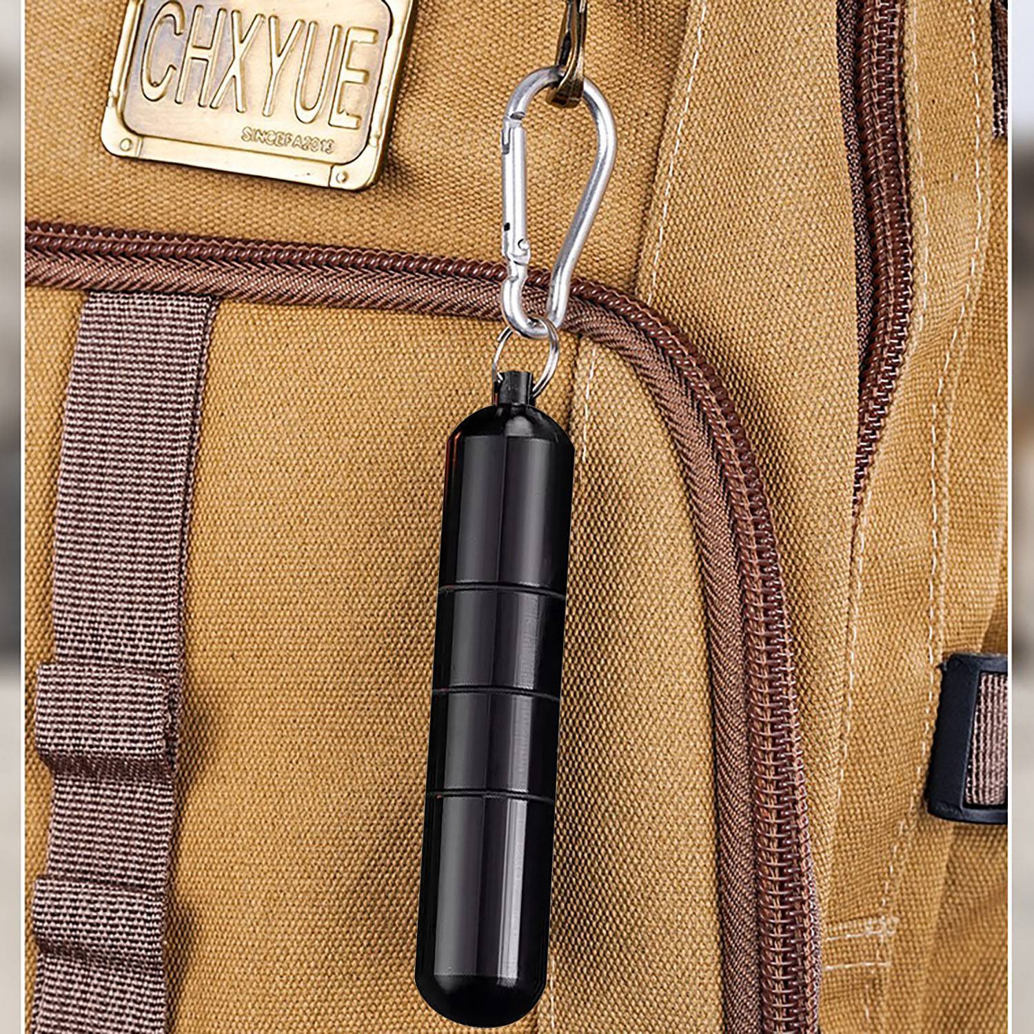 Portable Metal Cigarette Tube Holder w/ Carabiner 3