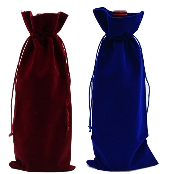 Velvet Wine Bottle Bag with Drawstring 7