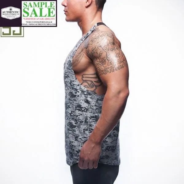 Custom Camo Gym Stringer Shirt 7