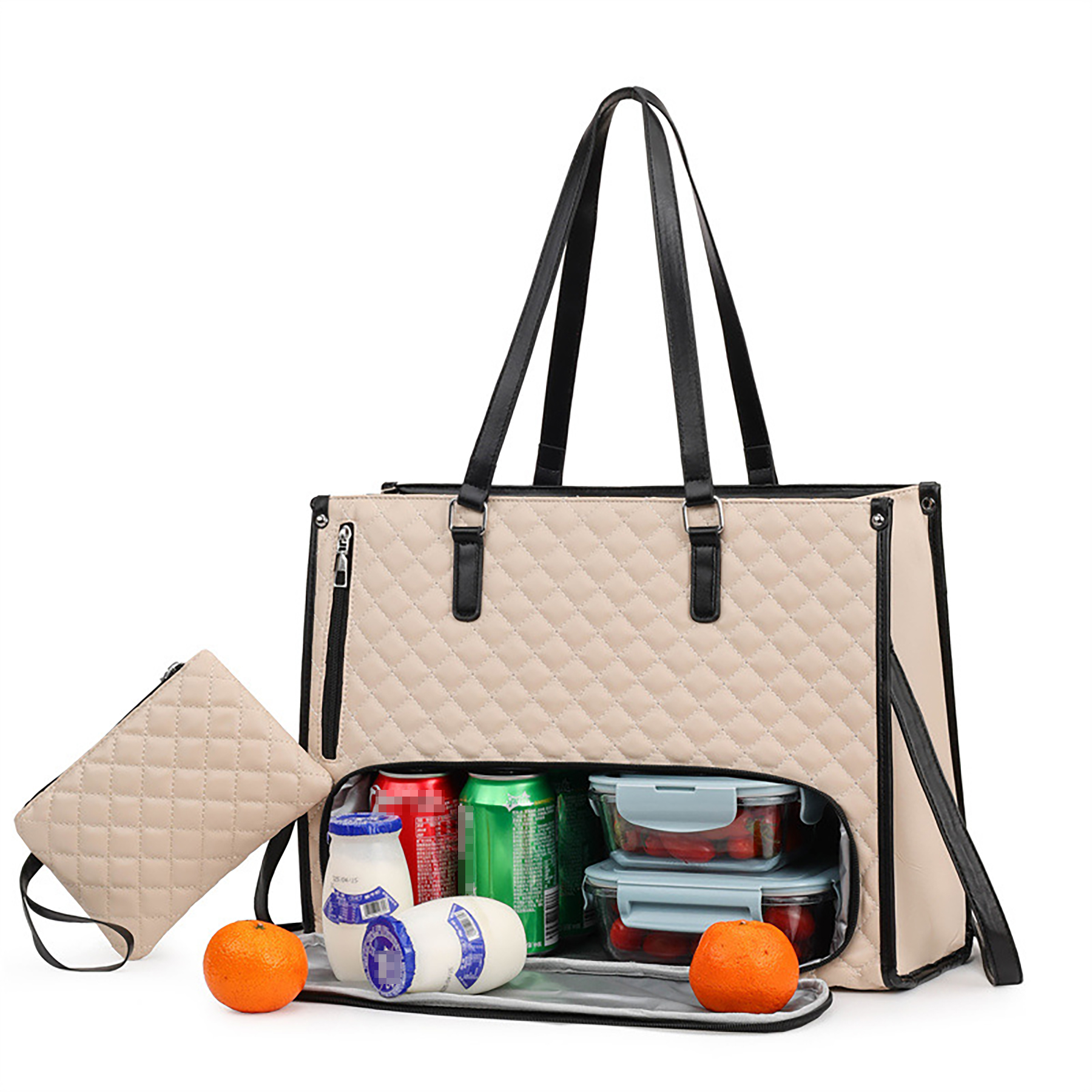 PU leather Lunch Tote Bag 3