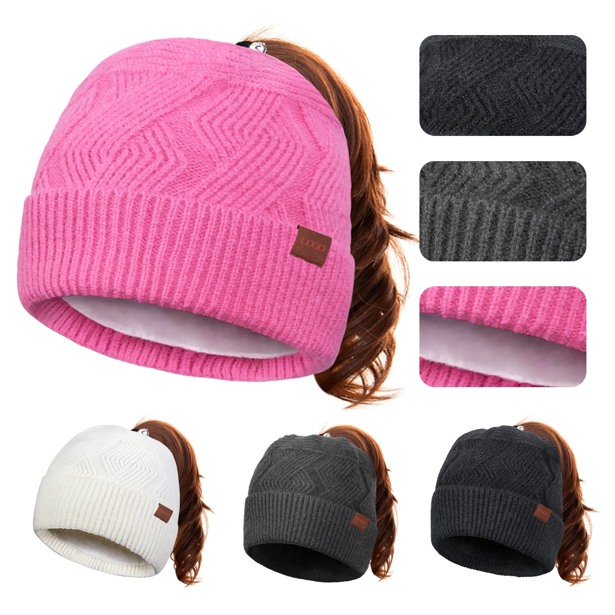 Women's Knitted Empty Top hat In Winter