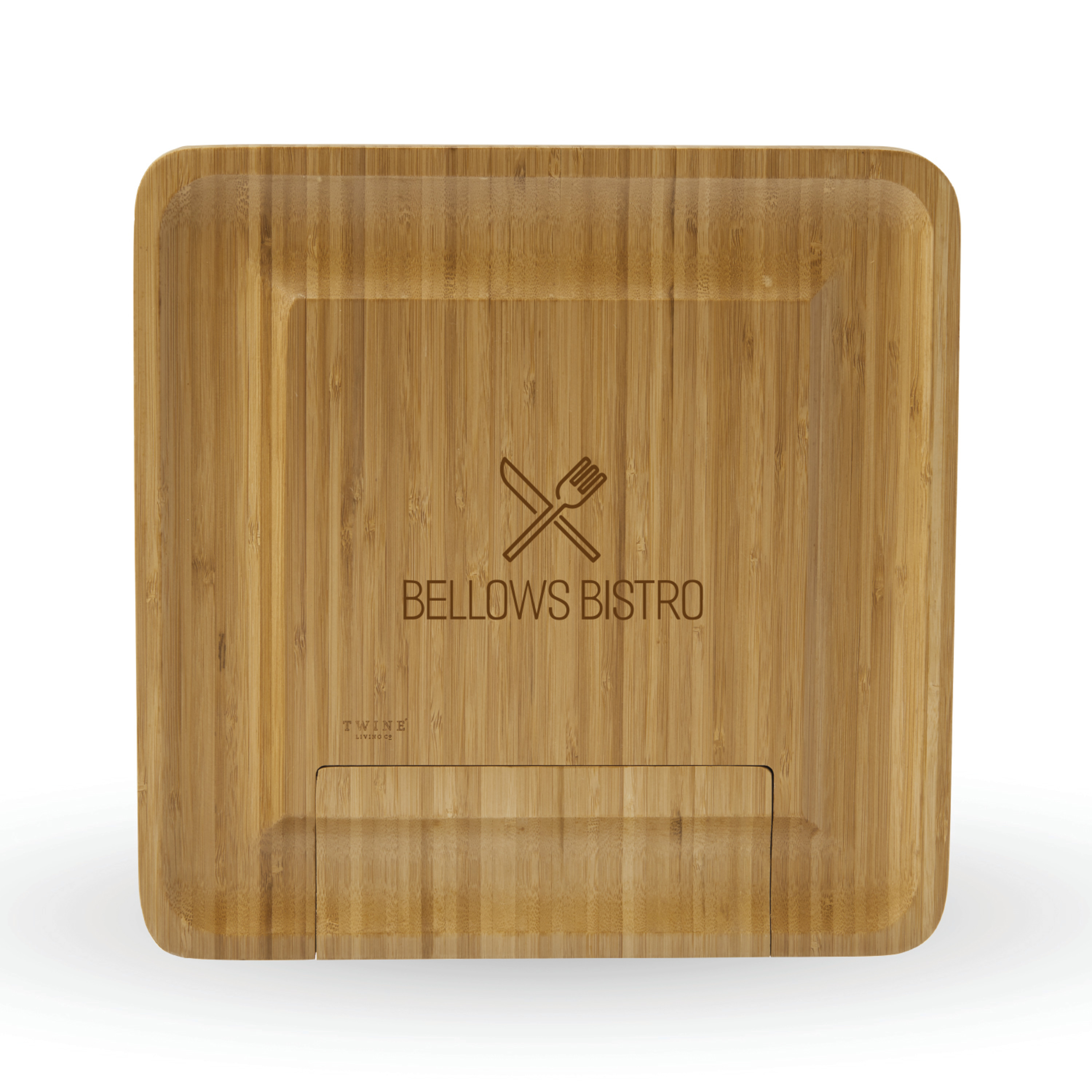 Twine Living® Bamboo Cheese Board and Knife Set 7