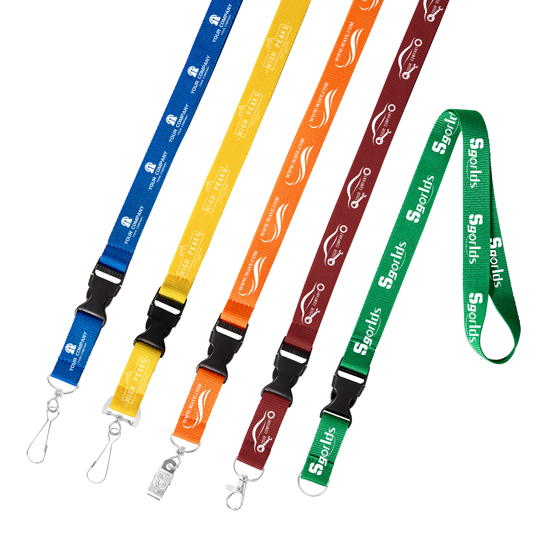Custom Screen Printed Lanyard W/Bukle Release 3