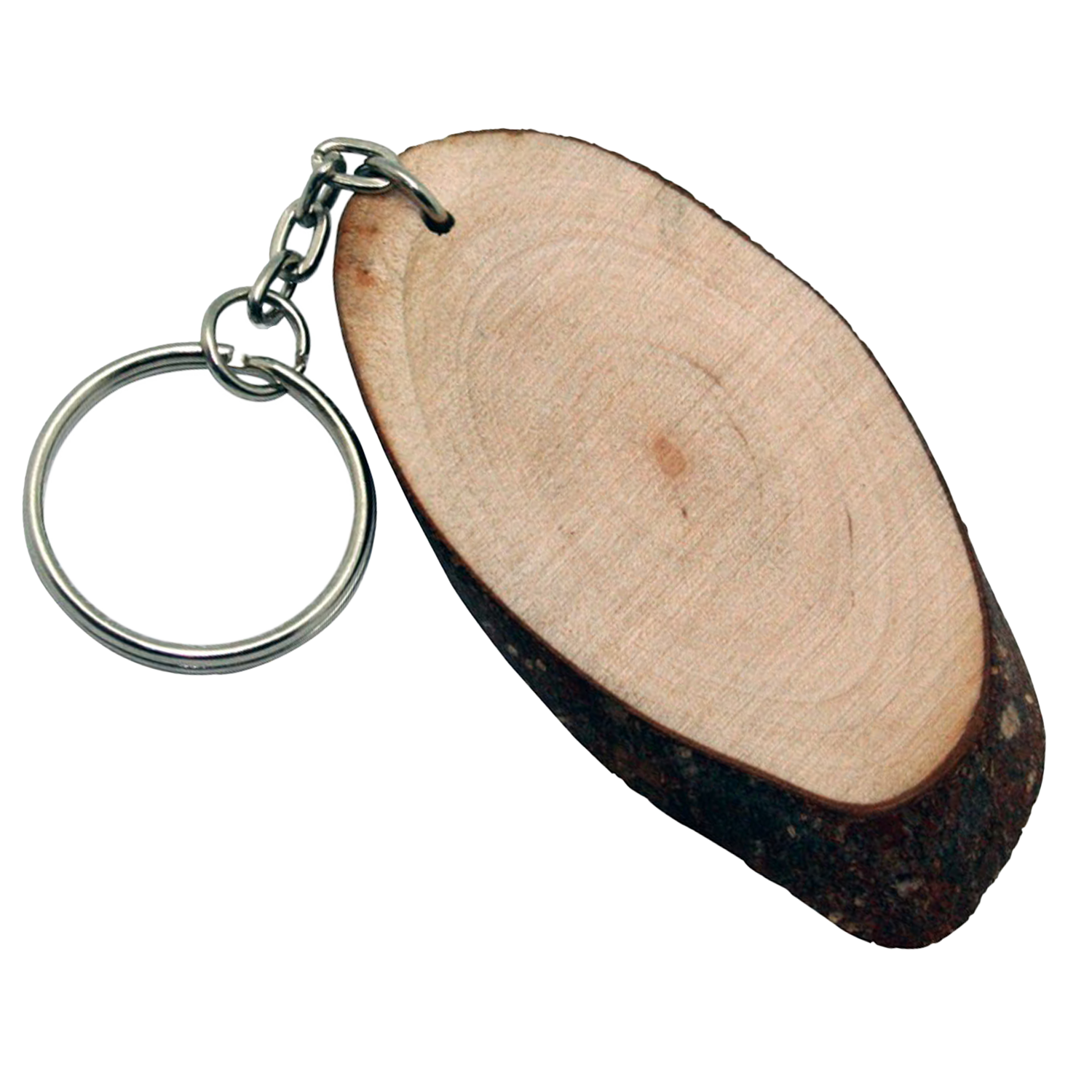 Oval Wood Keychain 2