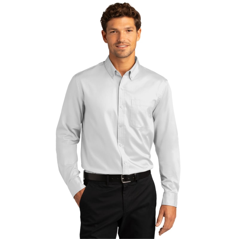 Port Authority Long Sleeve SuperPro React Twill Shirt. 64