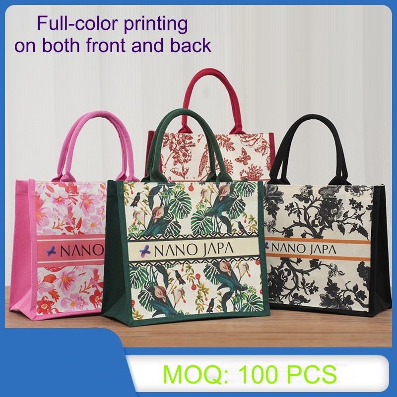 Full-color Printed Canvas Tote Bag, custom tote bag with logo imprint 2