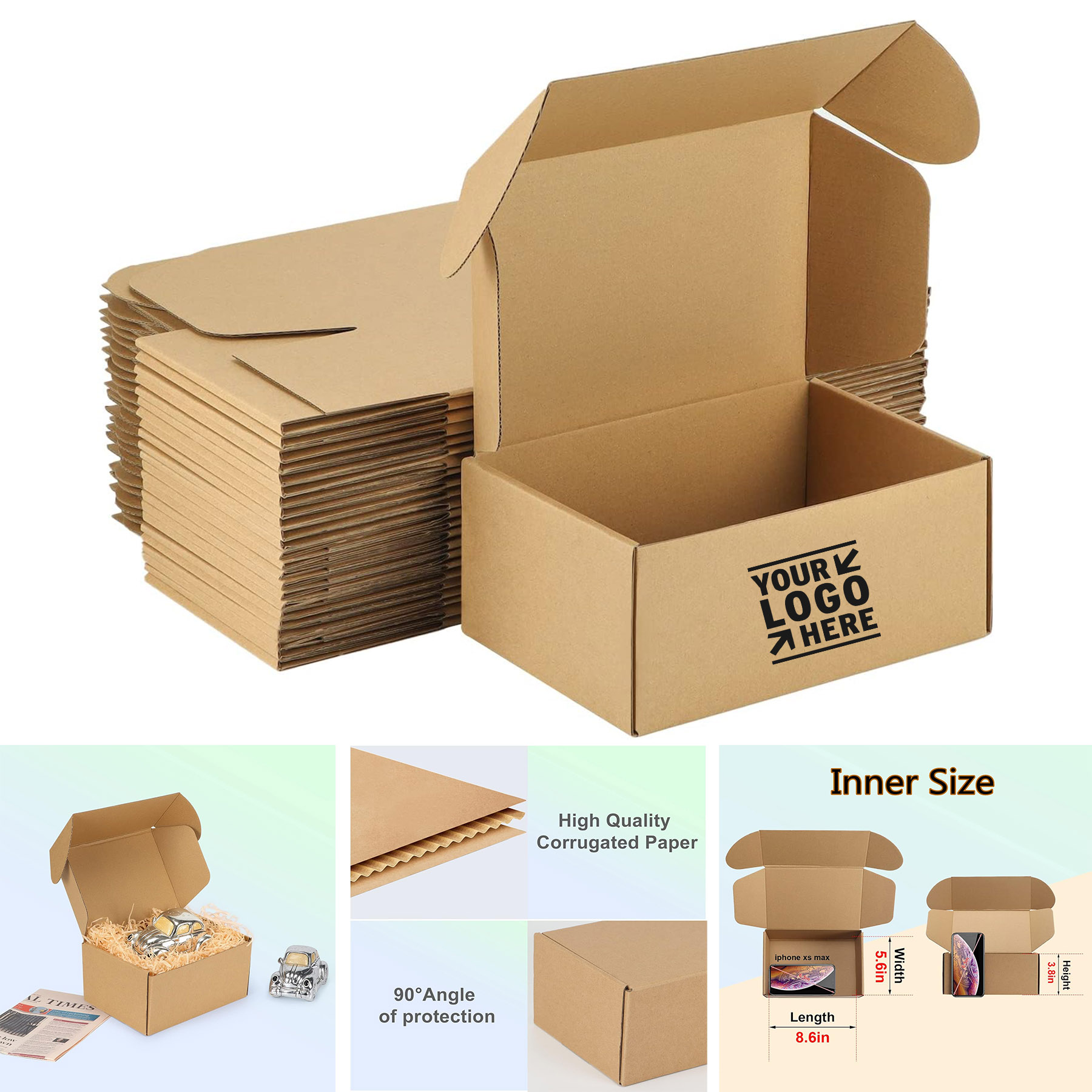 Mailer Packing Small Corrugated Cardboard 9x6x4 Inches Shipping Box   2