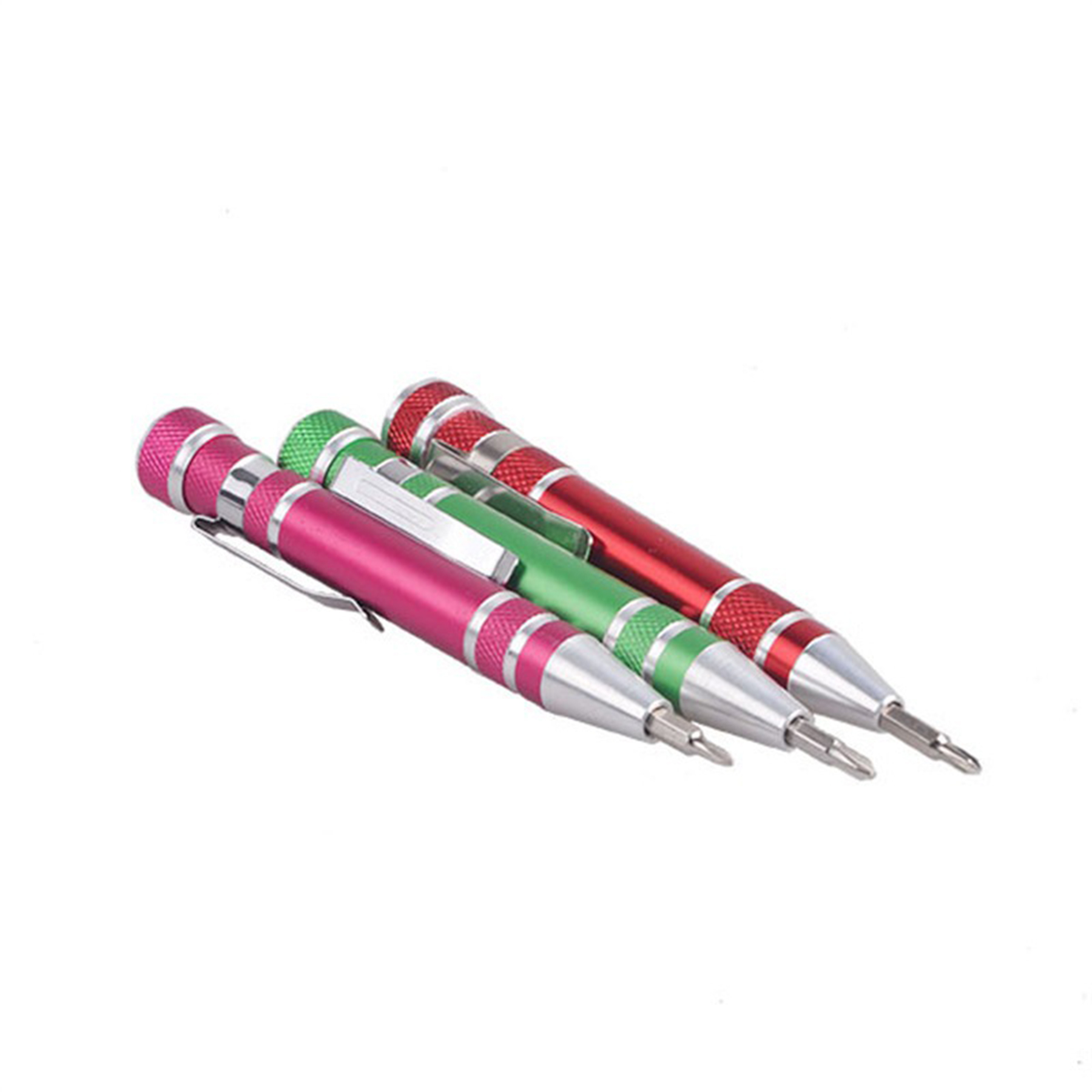 8 In 1 Multifunction Aluminum Pen-Style Screwdriver Tool Kit 2