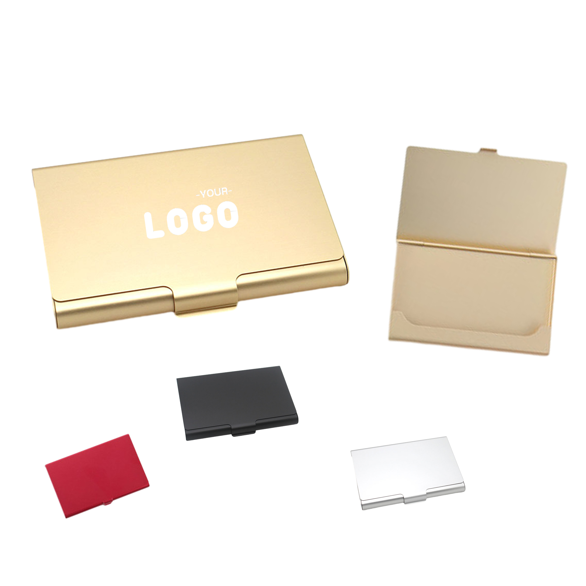 Portable Aluminum Business Card Holder Case 1