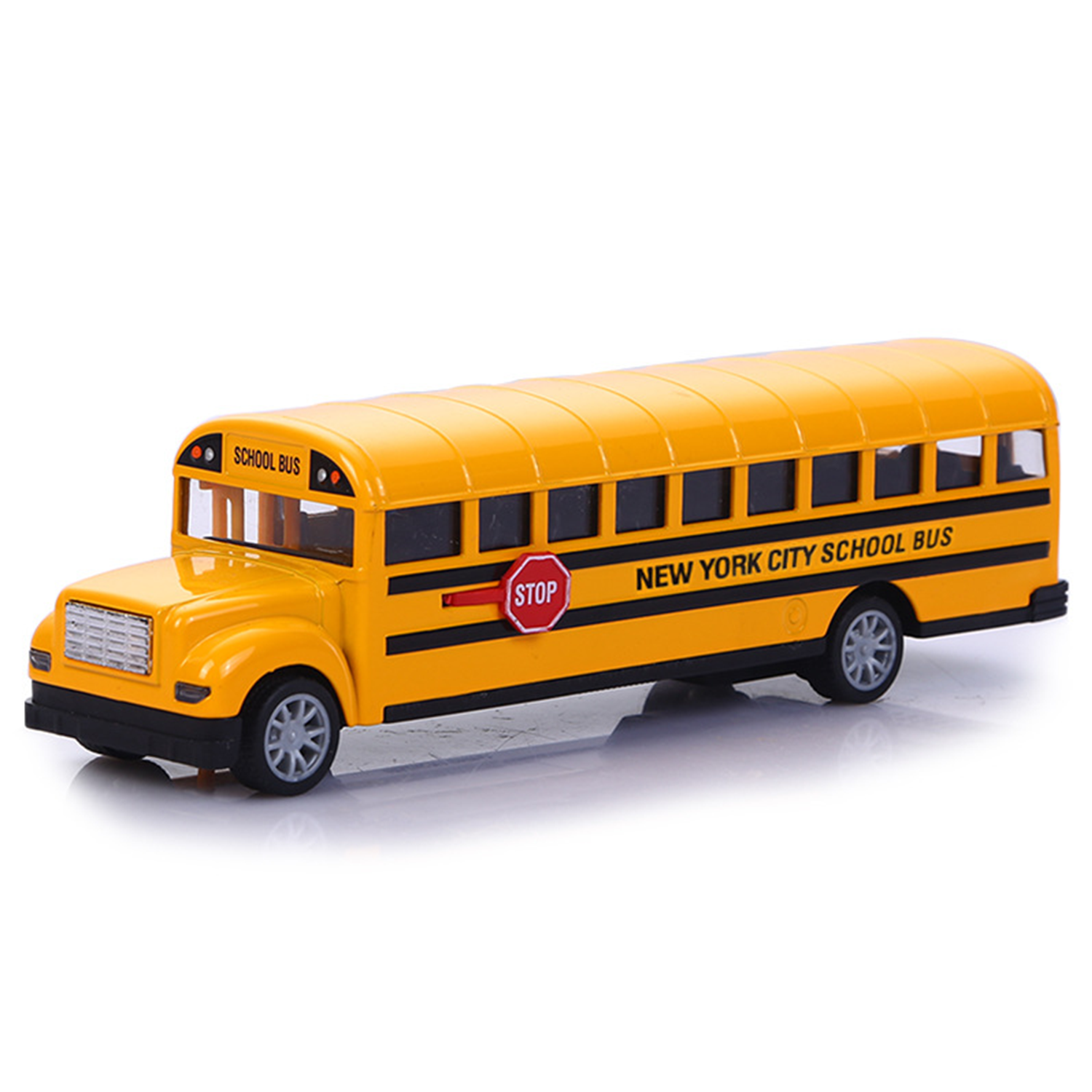 Toddlers Alloy School Bus Model Pull Back Toys 13