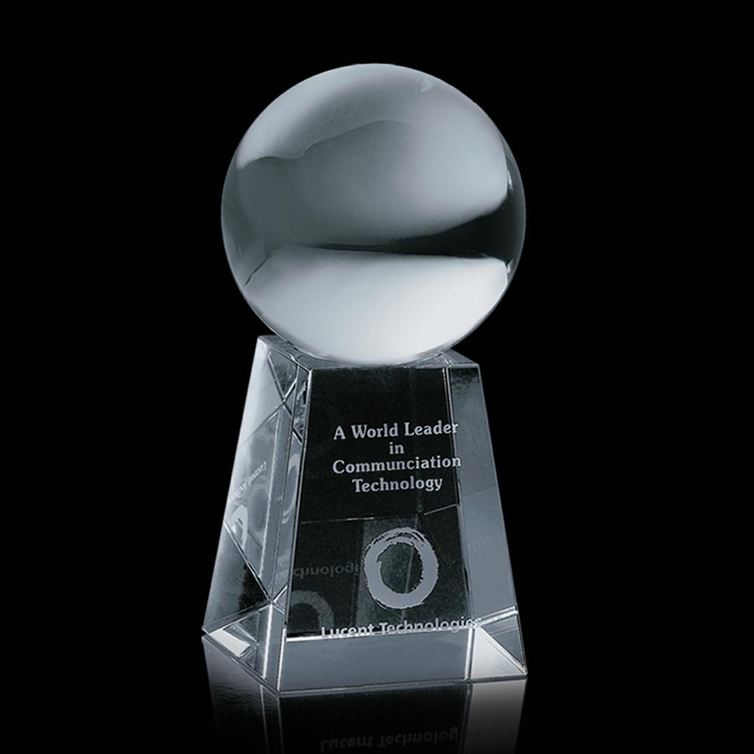 Crystal Ball Award on Tall Base 15