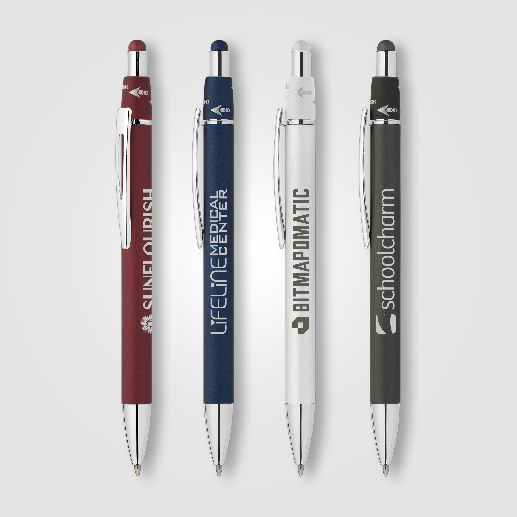 Orbit Spinner Chrome Metal Pen w/ Stylus 29