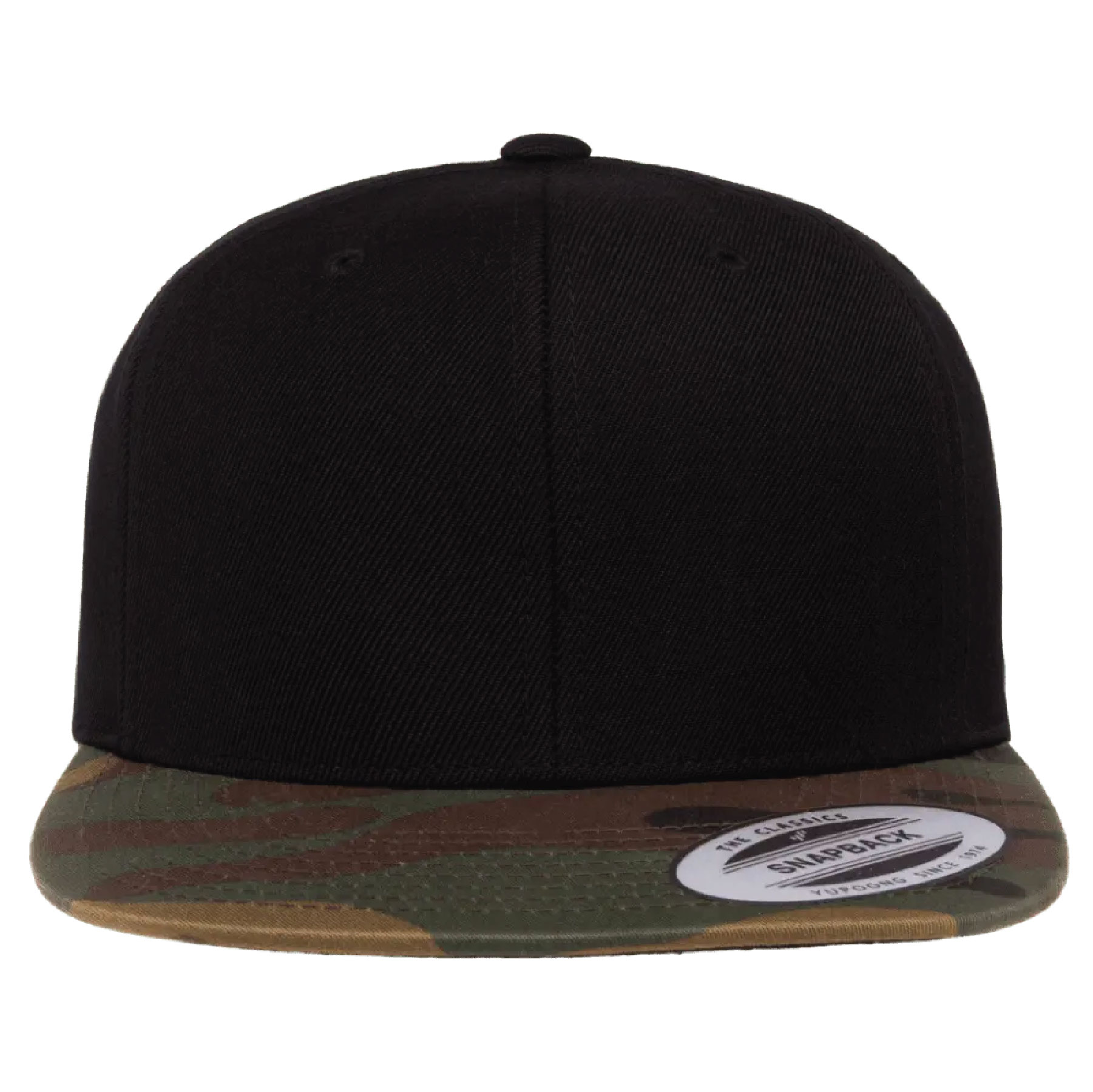 Yupoong 6089TC YP Classics Premium Snapback Two-Tone Camo Hat with Embroidery 1