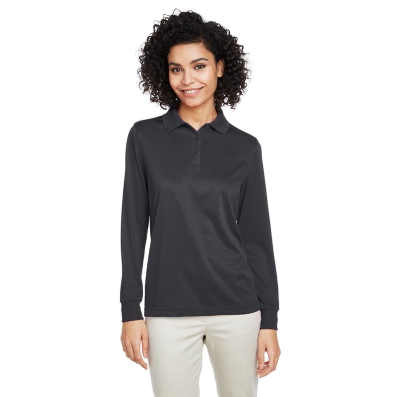 Harriton Ladies' Advantage Snag Protection Plus IL Long Sleeve Polo 2