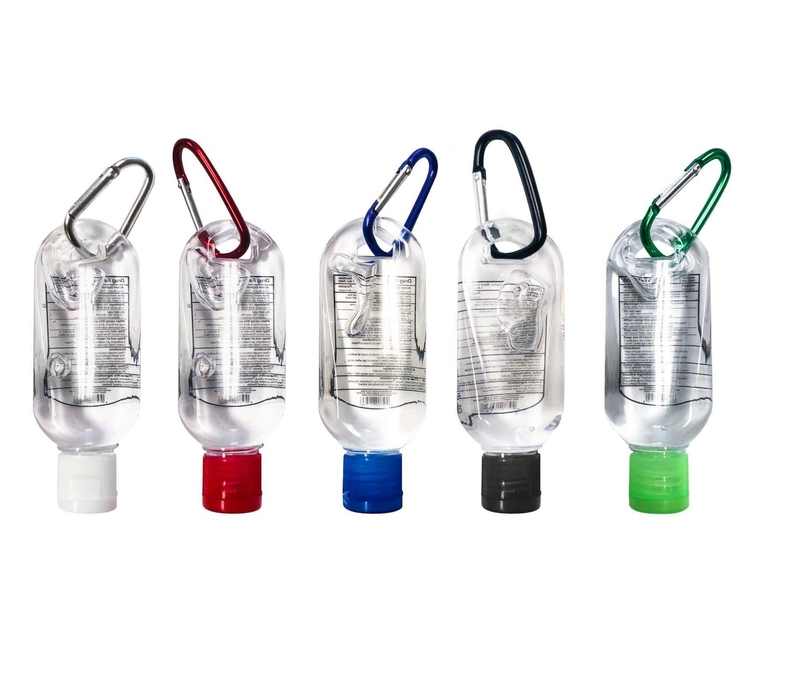 Hand Sanitizer Gel with Carabiner, 1.8 oz. - Printed 6
