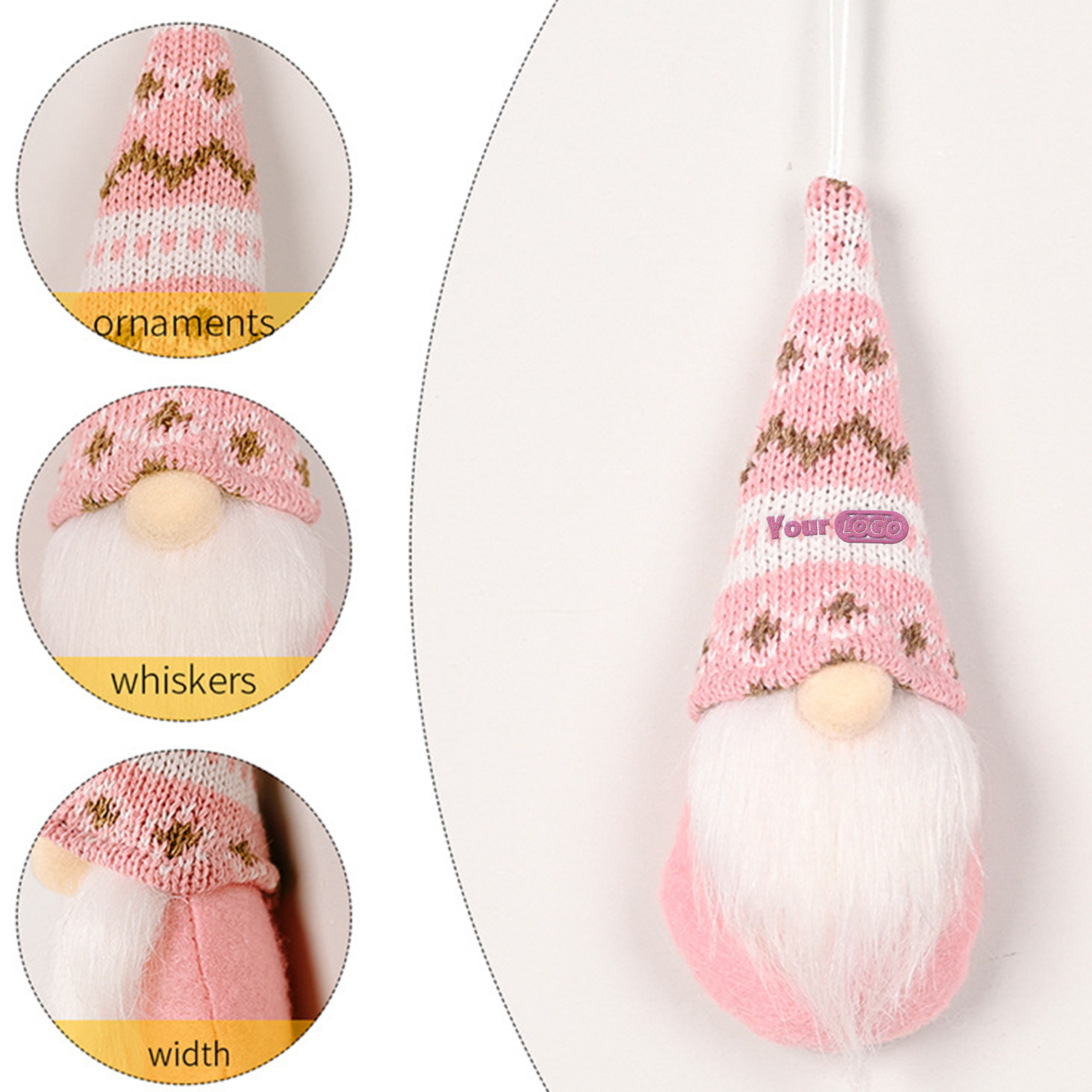 Other Fabric Handcrafted Nordic Gnome Christmas Tree Decorations 3