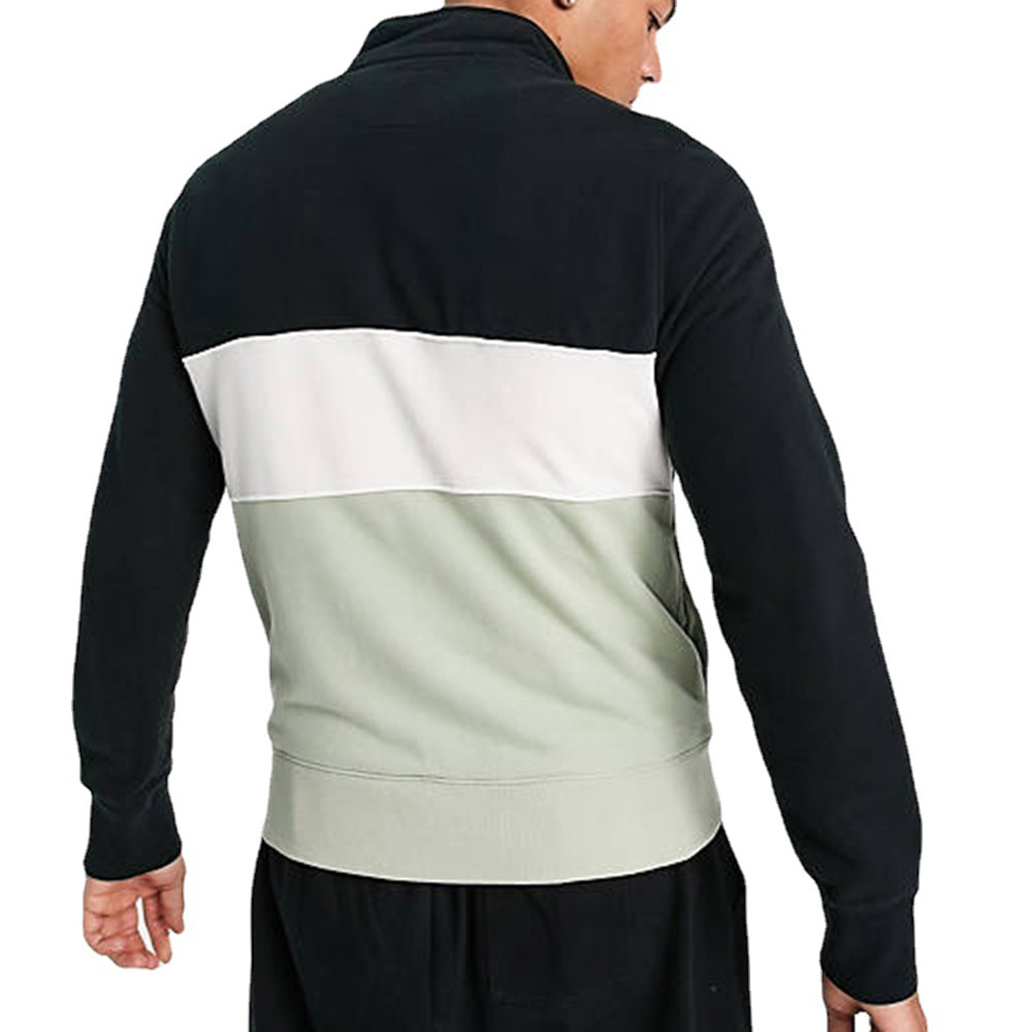 Three Color Patchwork Pure Cotton Sports And Leisure Hoodie 5