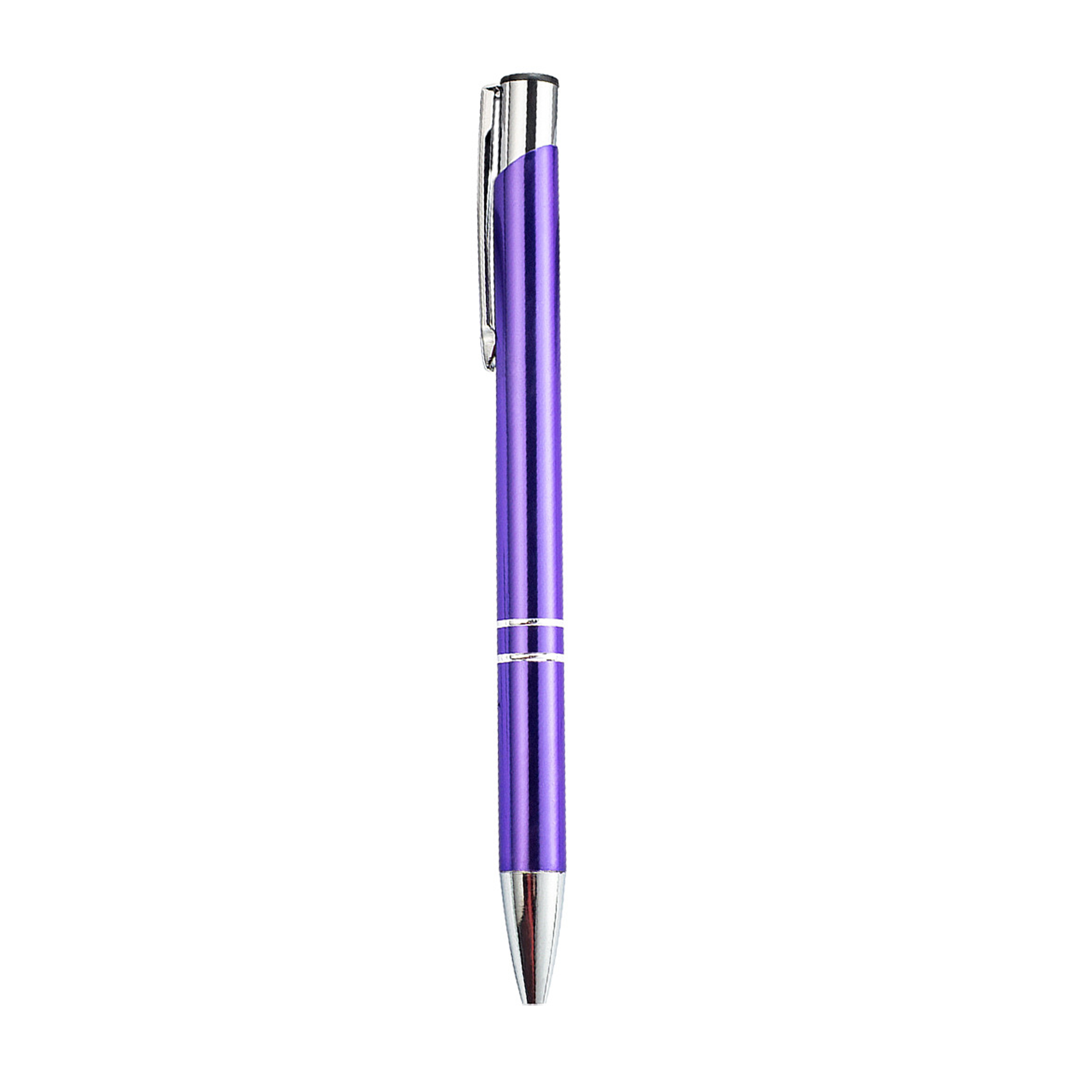 Retractable Ballpoint Pen with Dual Metal Rings 4