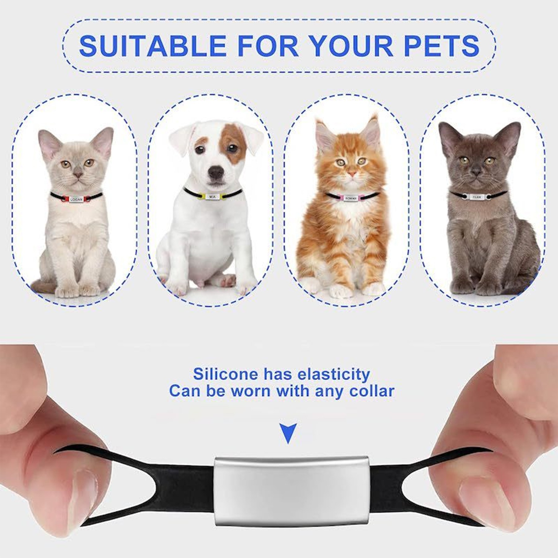 Slide On Dog Id Tag Pet Collar Tag 3