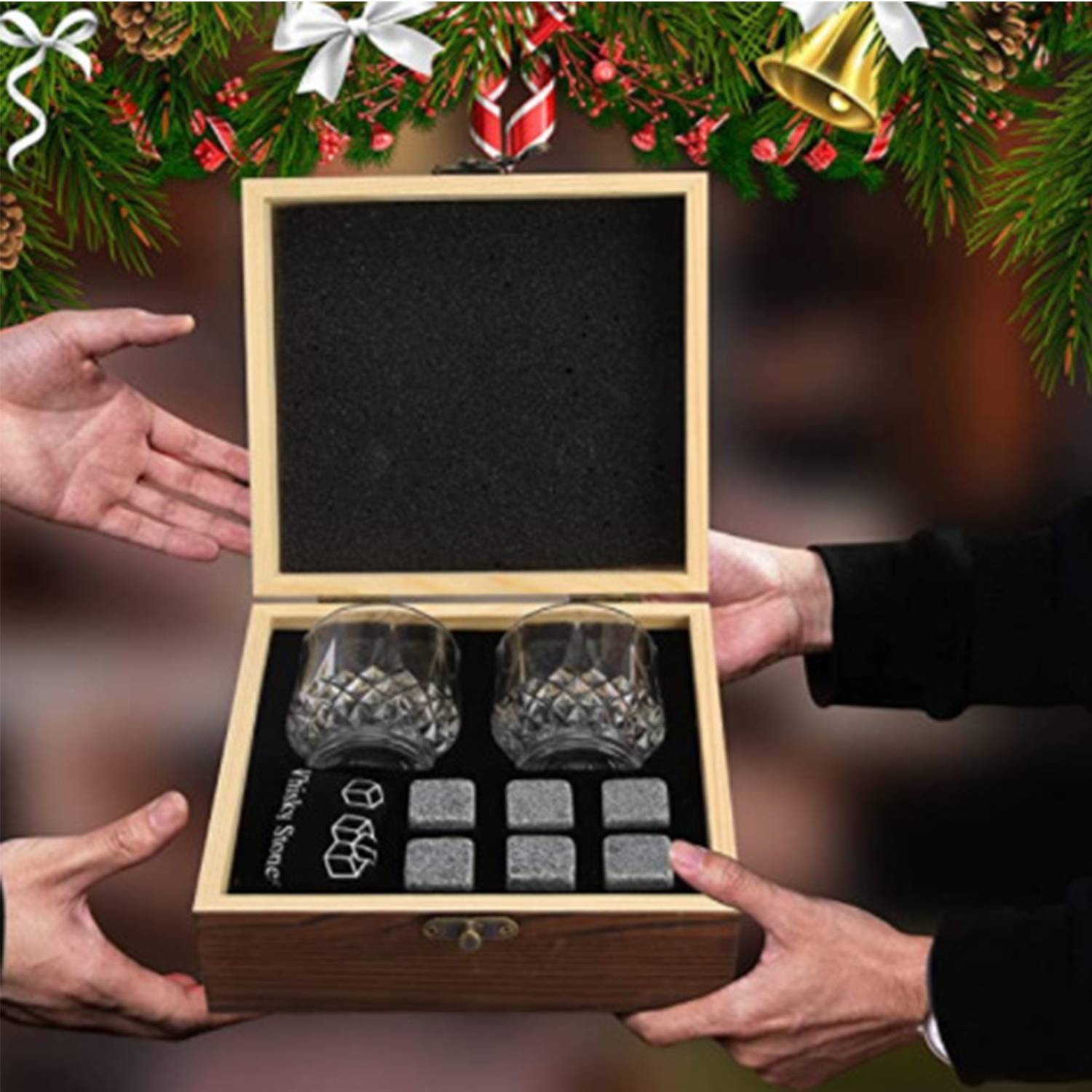 Whiskey Glass Set With Wooden Gift Box 7
