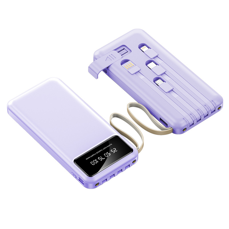 10000 Mah Power Bank W/ 4 Cables 6