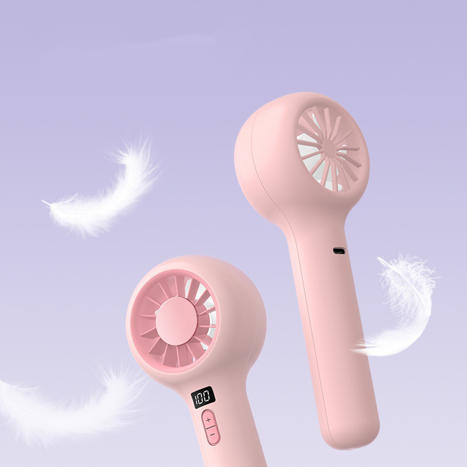 Mini Digital Display Portable Fan 4