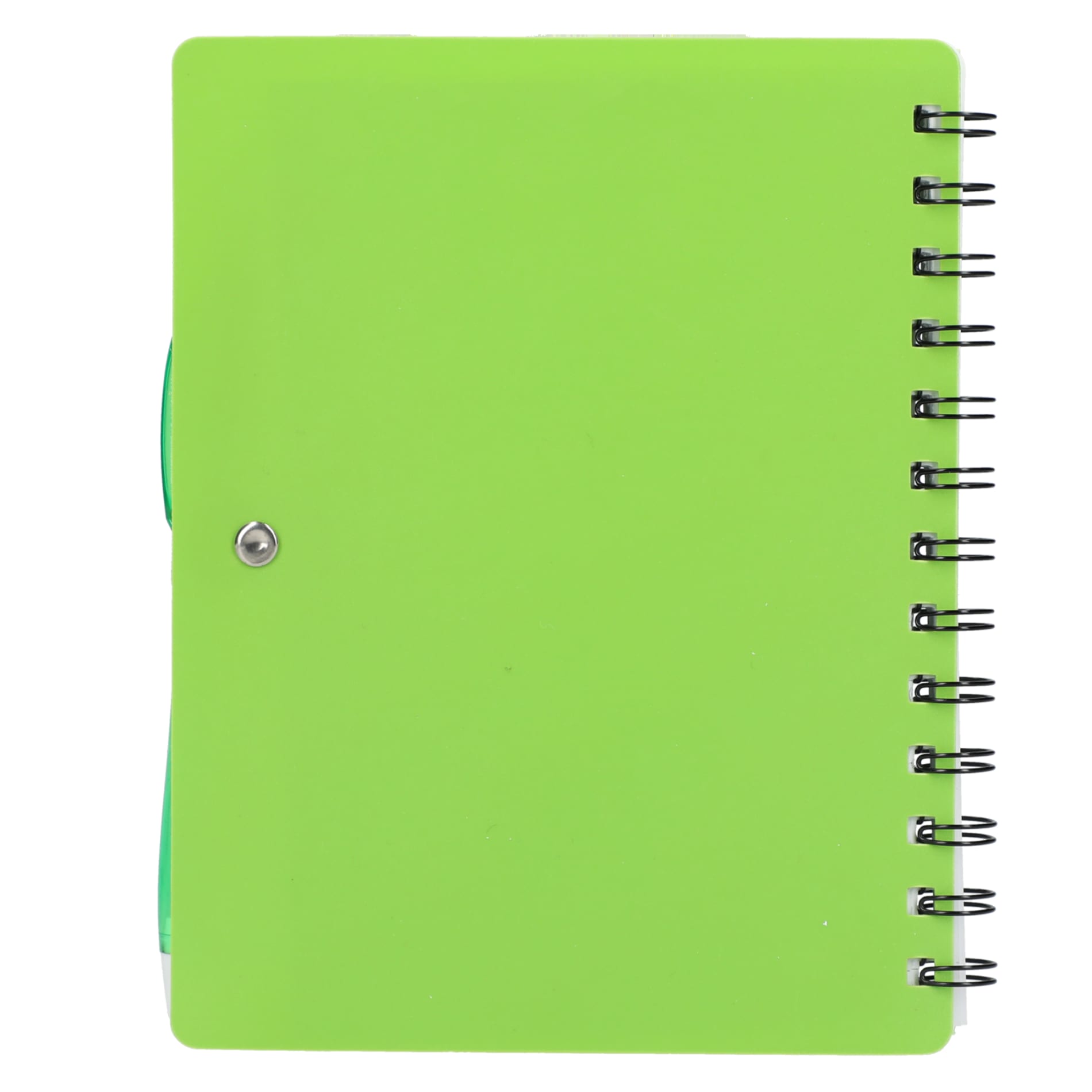 5" x 7" Recycled Dual Pocket Spiral Notebook w Pen 16