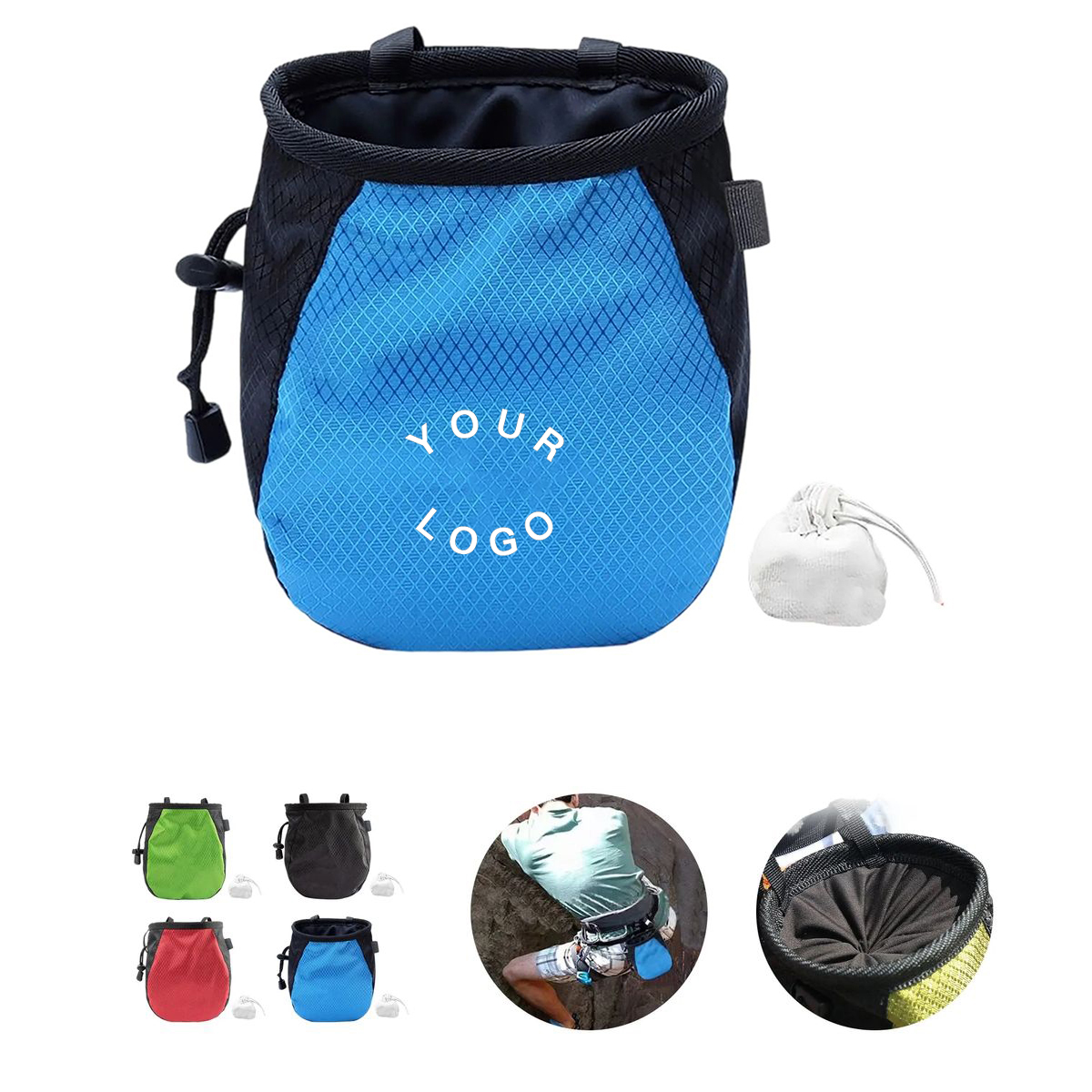 Polyester Talc Bag with Belt and Brush Slot 2