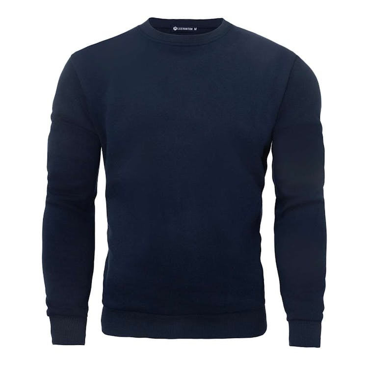 Men's Fleece Crew Neck Sweatshirts - Size 2XL Navy, custom hoodie or sweatshirt with logo imprint 2