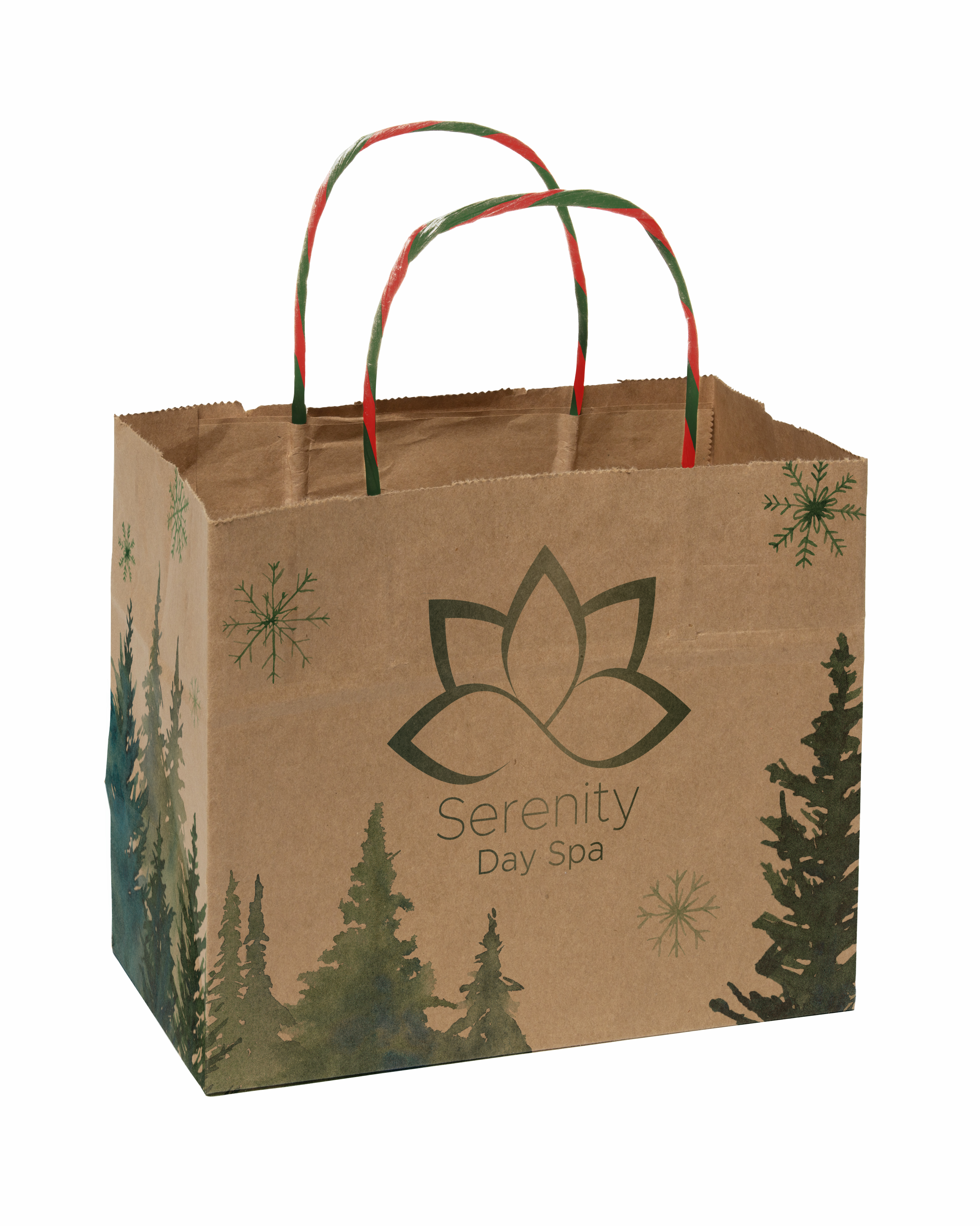 Full Color Holiday Handle Shopper (8.5" x 7.25" x 5") 3