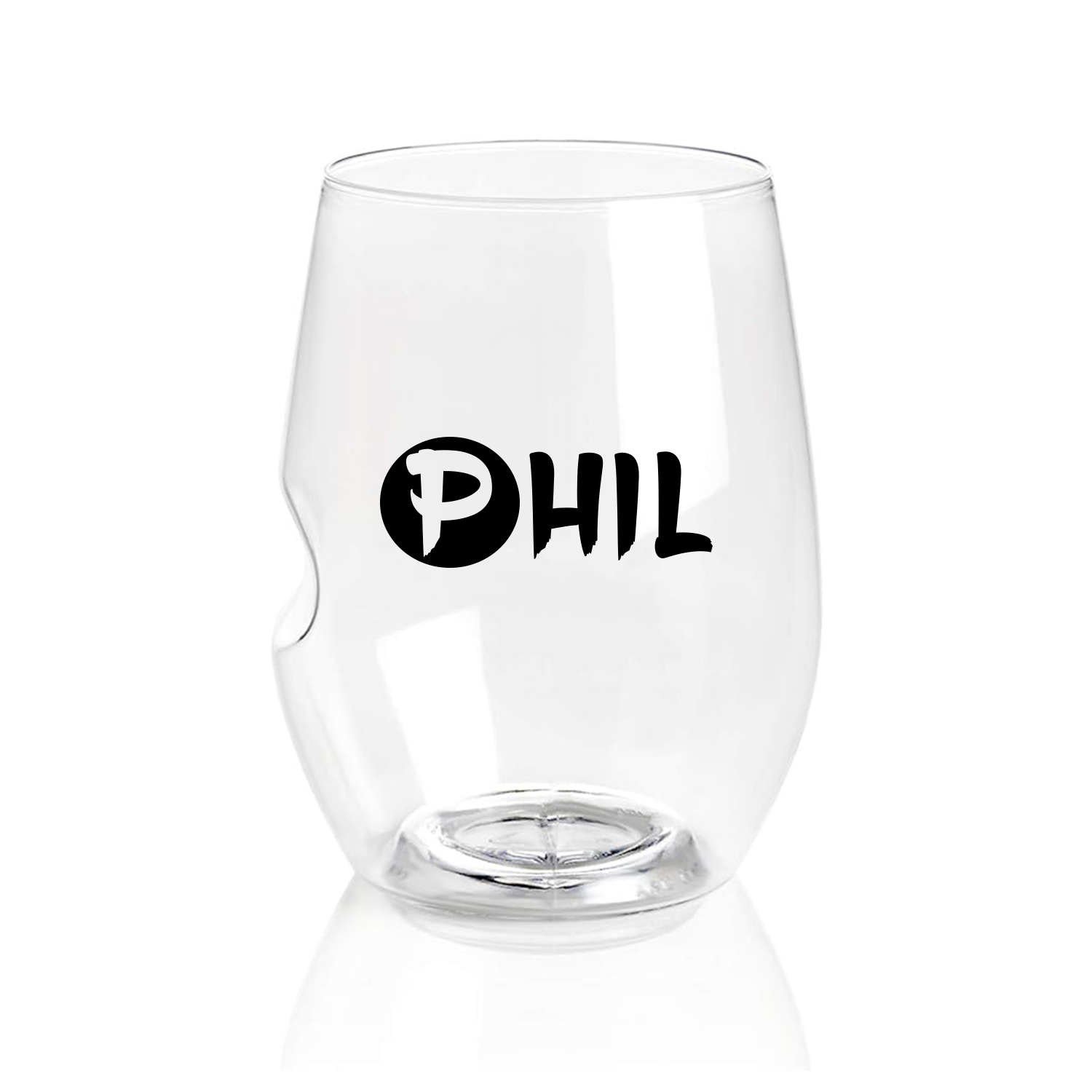 16oz Transparent Plastic Wine Glass 2