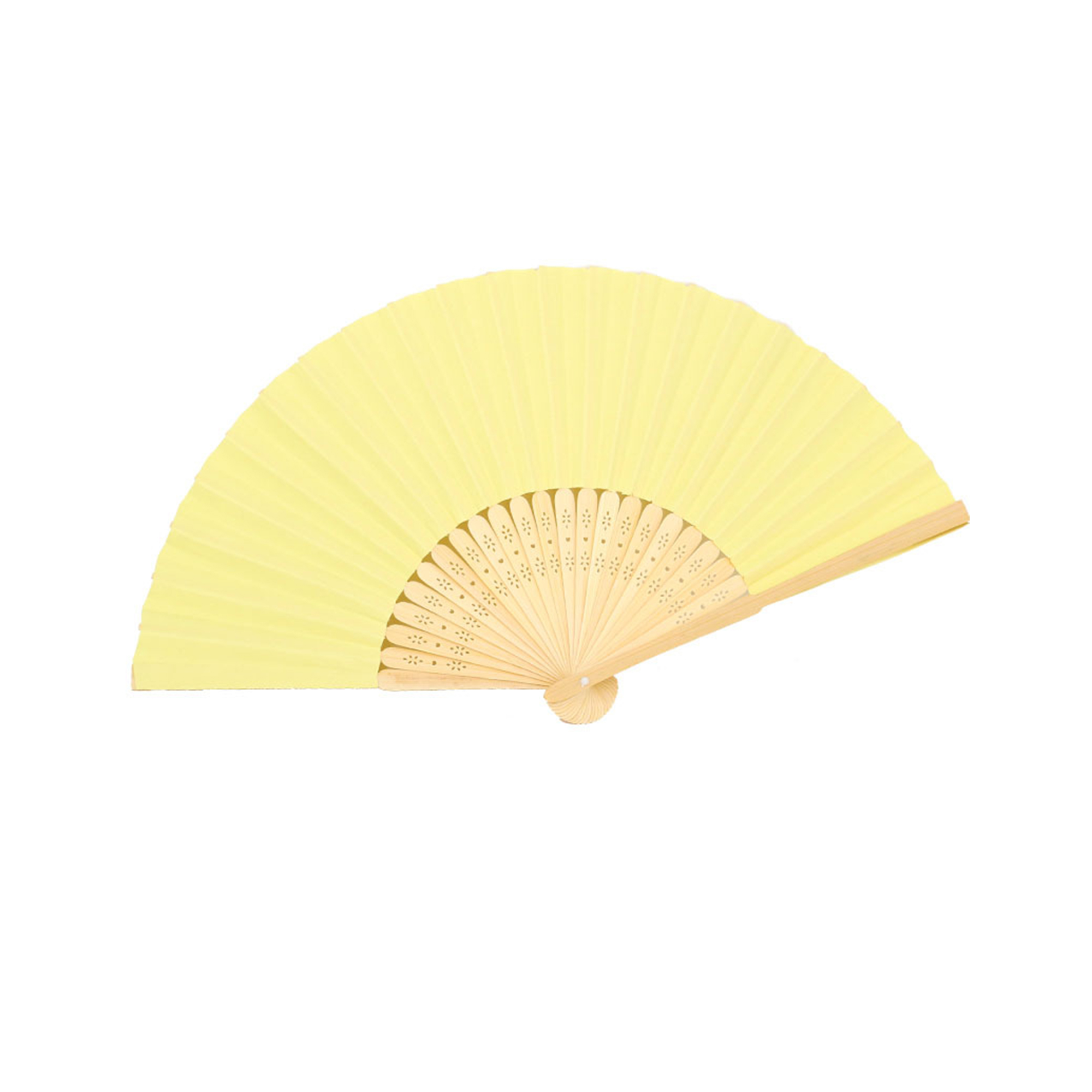 Bamboo Frame Paper Folding Fan Full Color Center Print 20