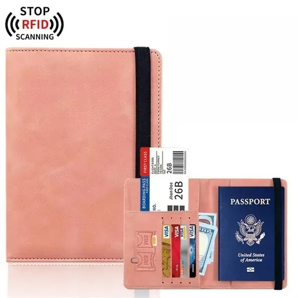 RFID-Blocking Passport Cover with Faux Leather Travel Wallet 5