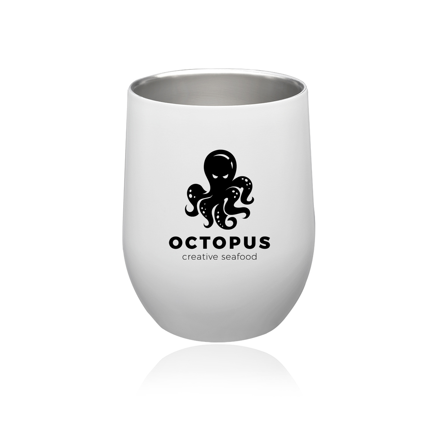 11 oz. Steward Stainless Steel Stemless Wine Glass (1 Color Imprint) 1