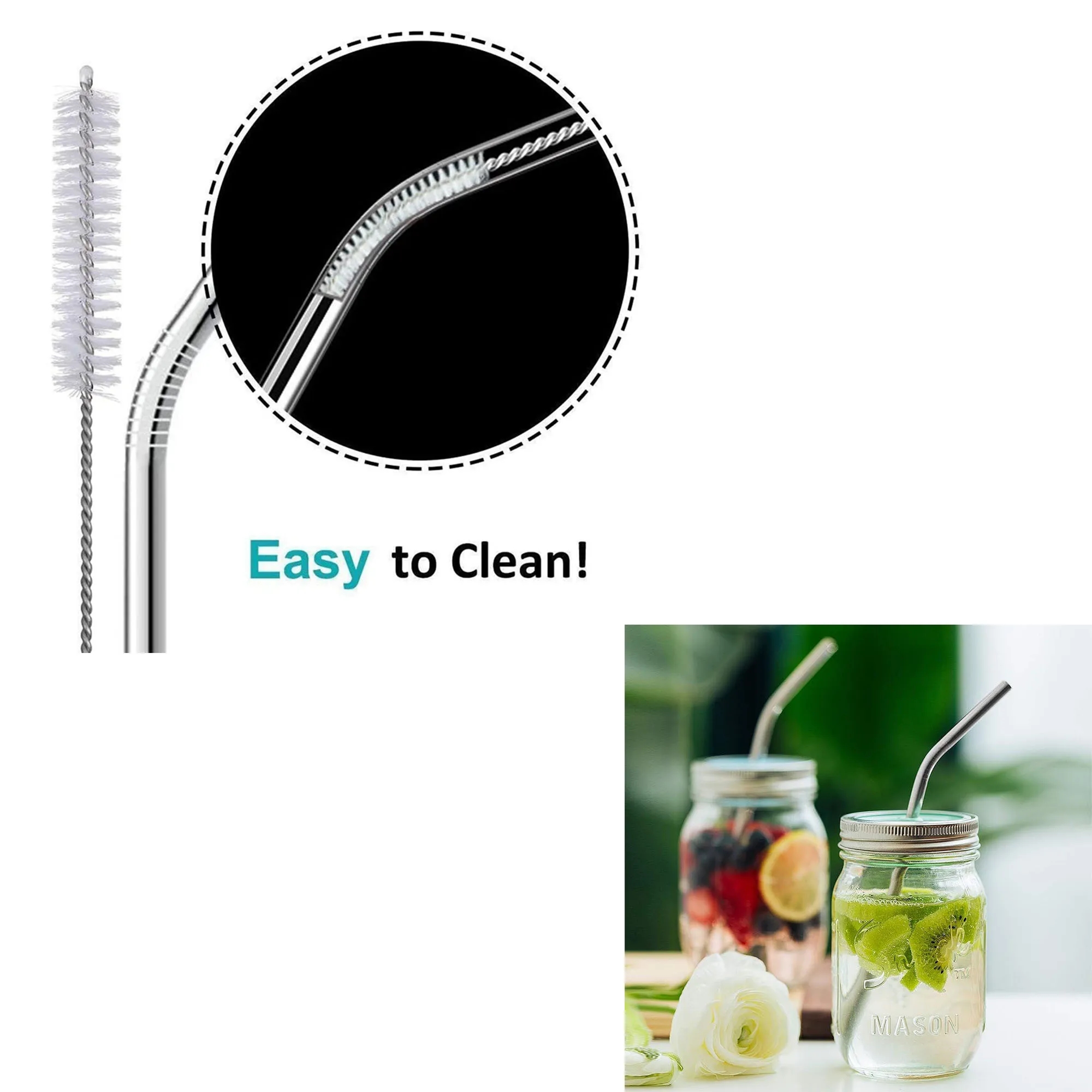 3 In 1 Reusable Stainless Steel Straw Set 17