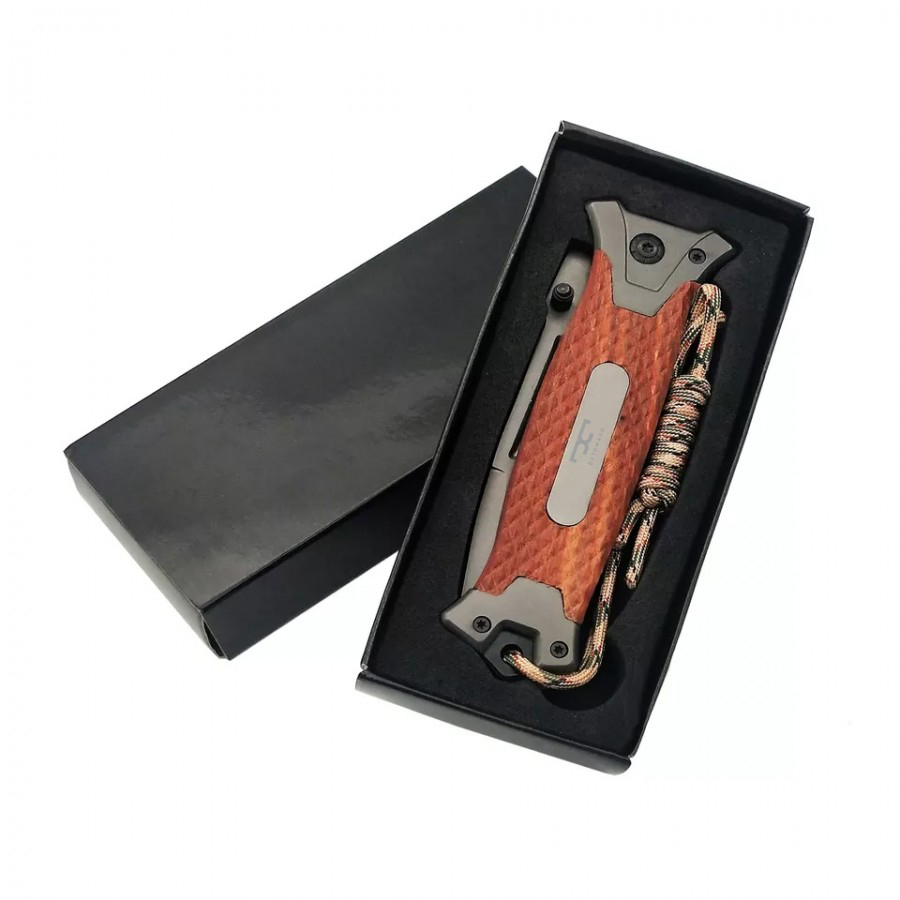 ApexBlade - Wood Folding Tactical Pocket Knife With Stainless Steel Blade With Clip 5