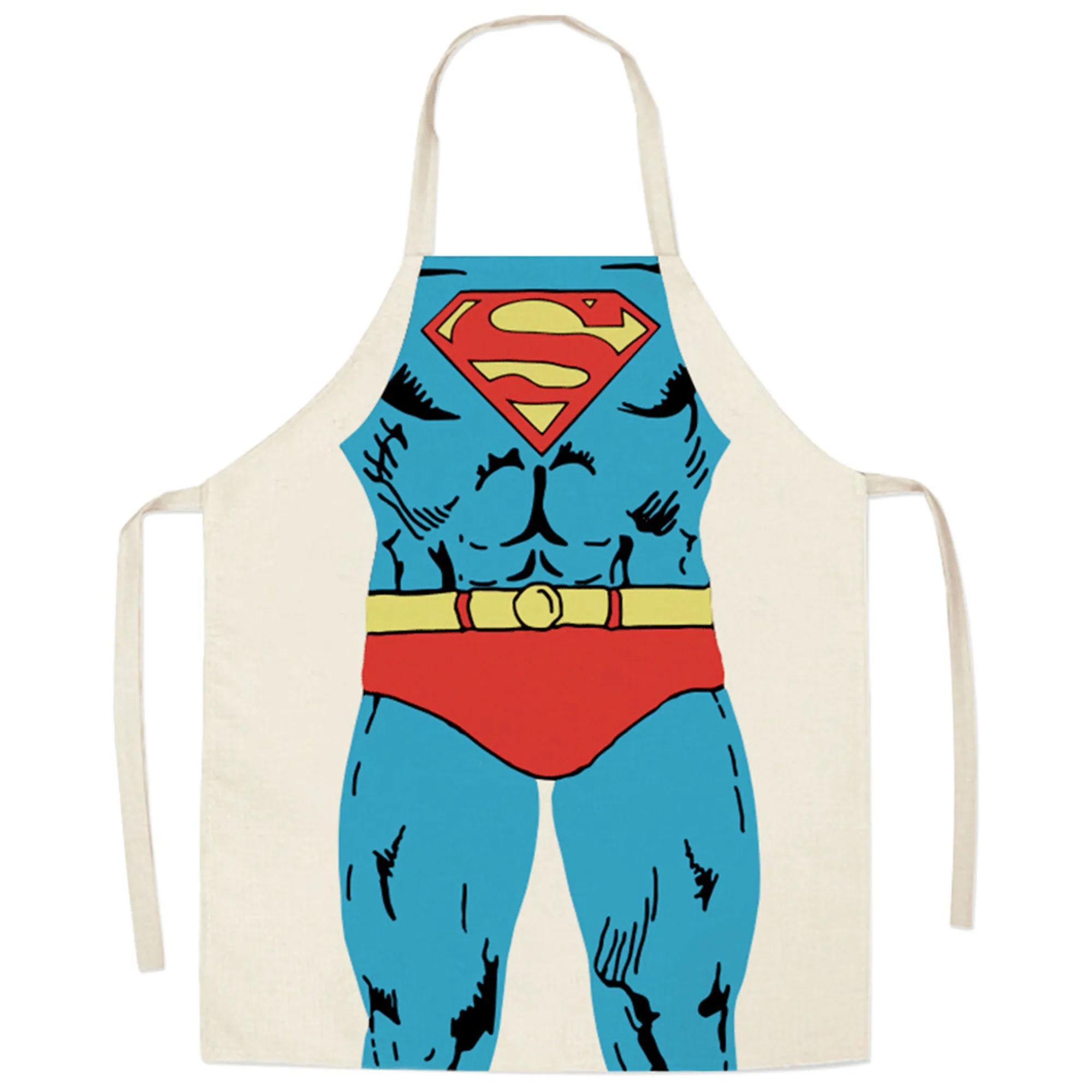 Waterproof Cartoon Apron Superhero Universal Kitchen Bib 8