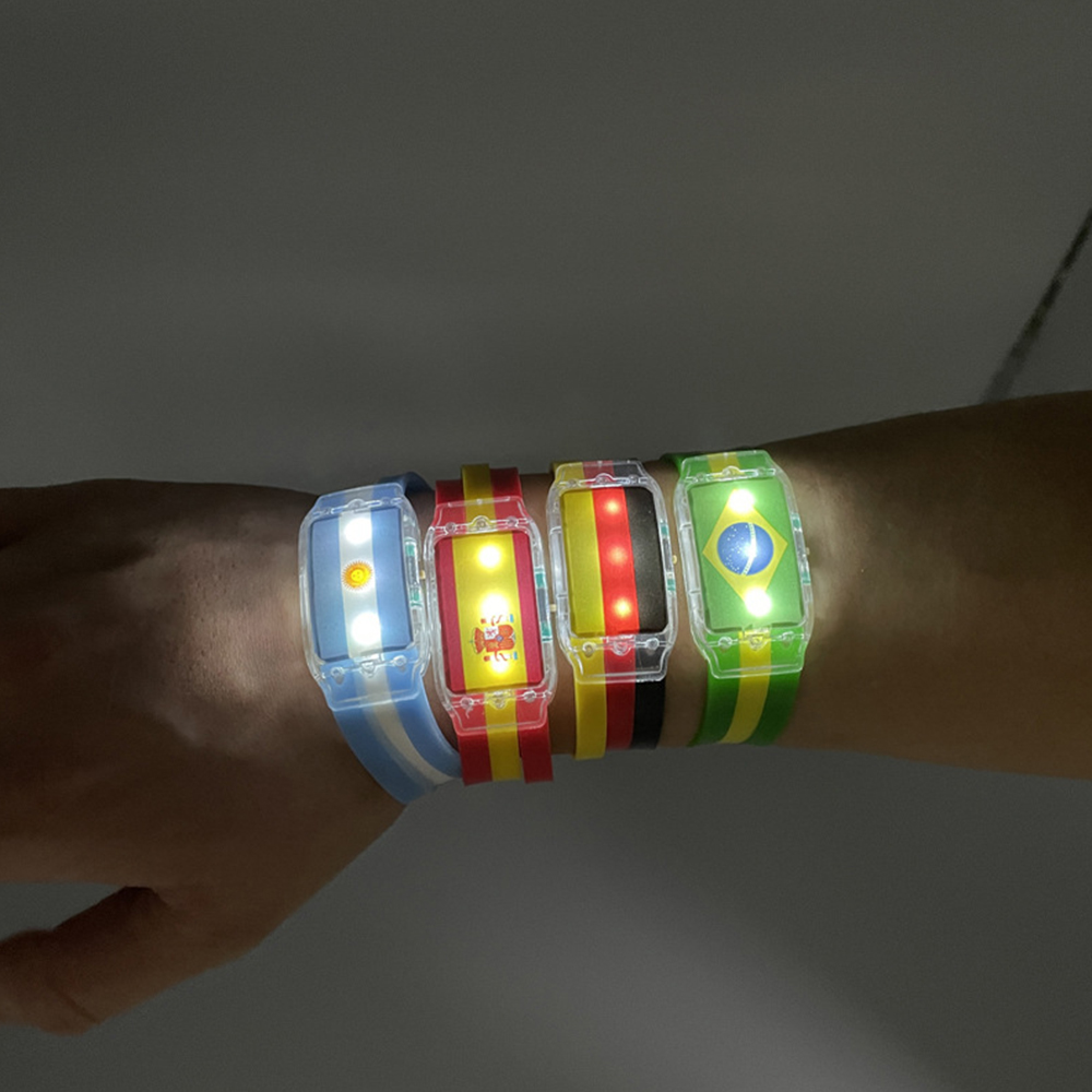 Qatar World Cup National Flag LED Silicone Wristband 5
