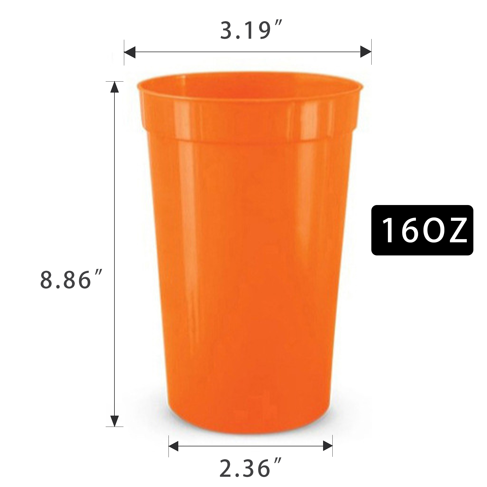 16 oz Vintage Reusable Plastic Stadium Cups 3