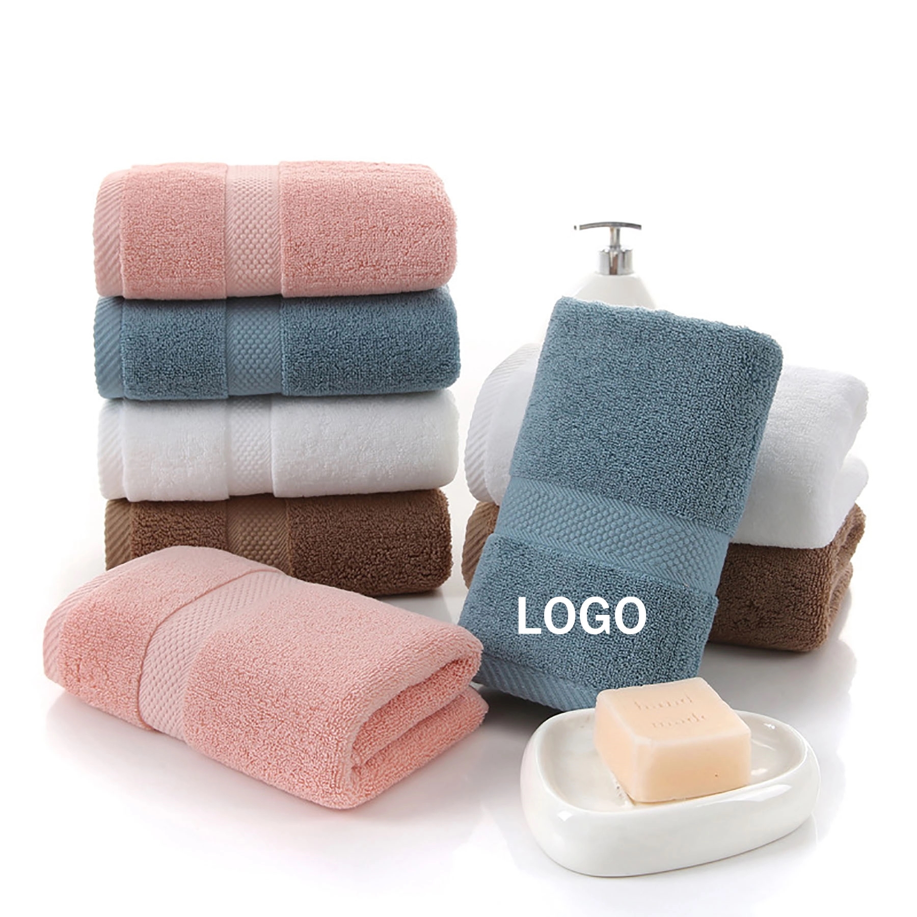 100% Cotton Embroidery Logo Towel Washcloth 2