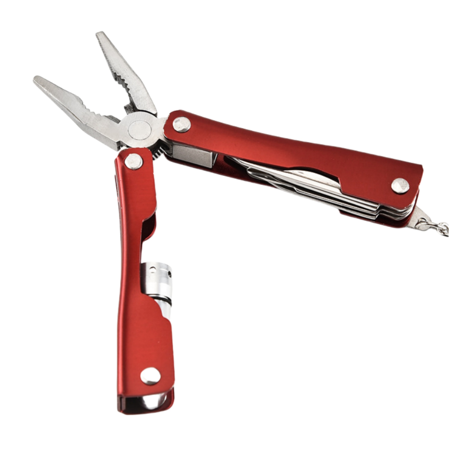 Stainless Steel Multi-Tool Folding Pliers with Mini Flashlight 11