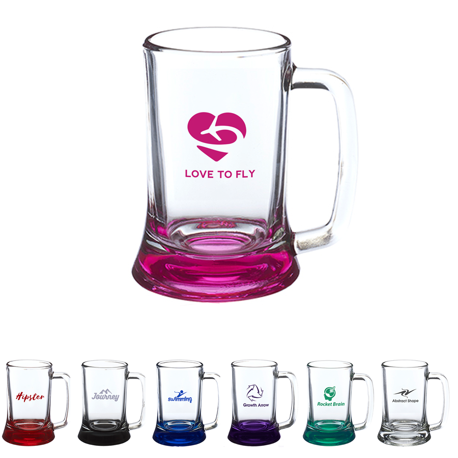 Comfort-Grip Glass Beer Mug - 9.75 oz 5
