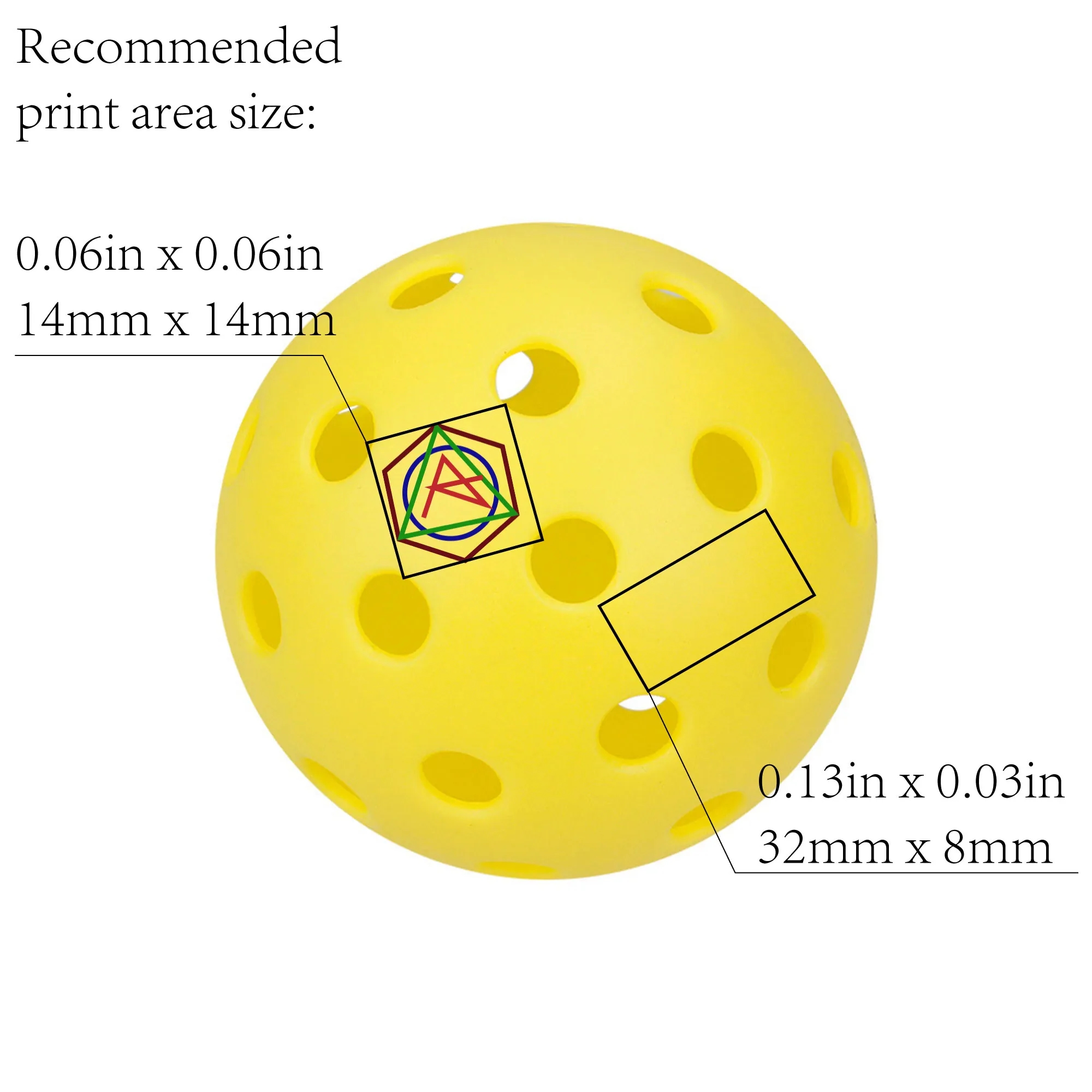 Full Color Logo Custom MOQ 200 40 Hole Outdoor Pickleball 2