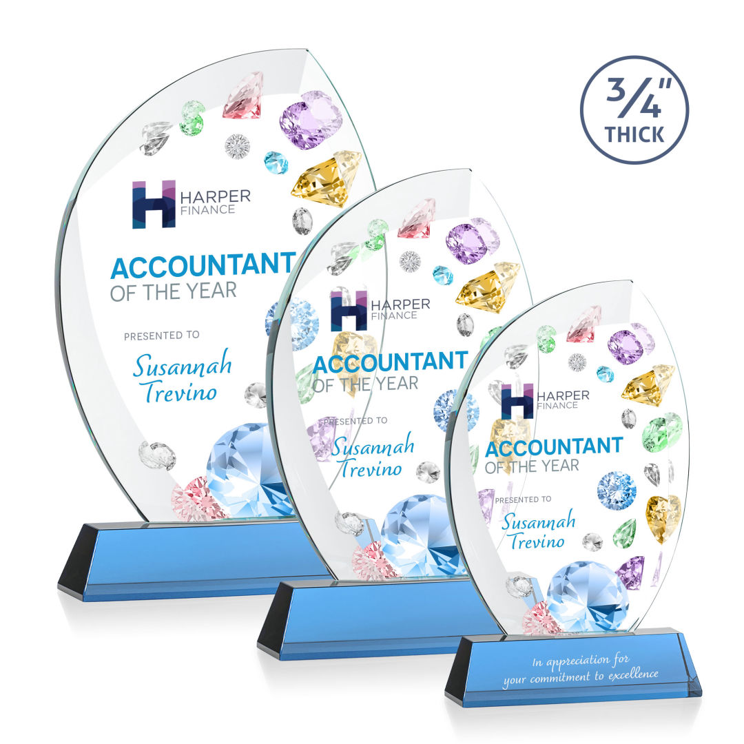 Wichita VividPrint™ Award on Newhaven Base - Sky Blue